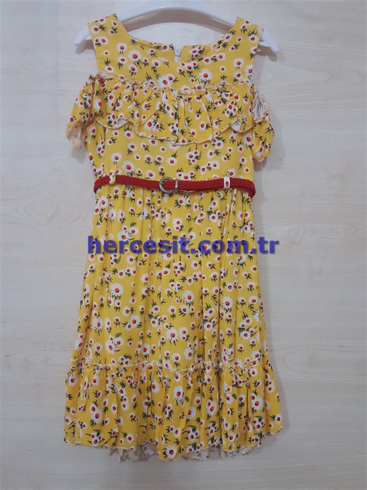 Kız Çocuk Çiçekli Elbise