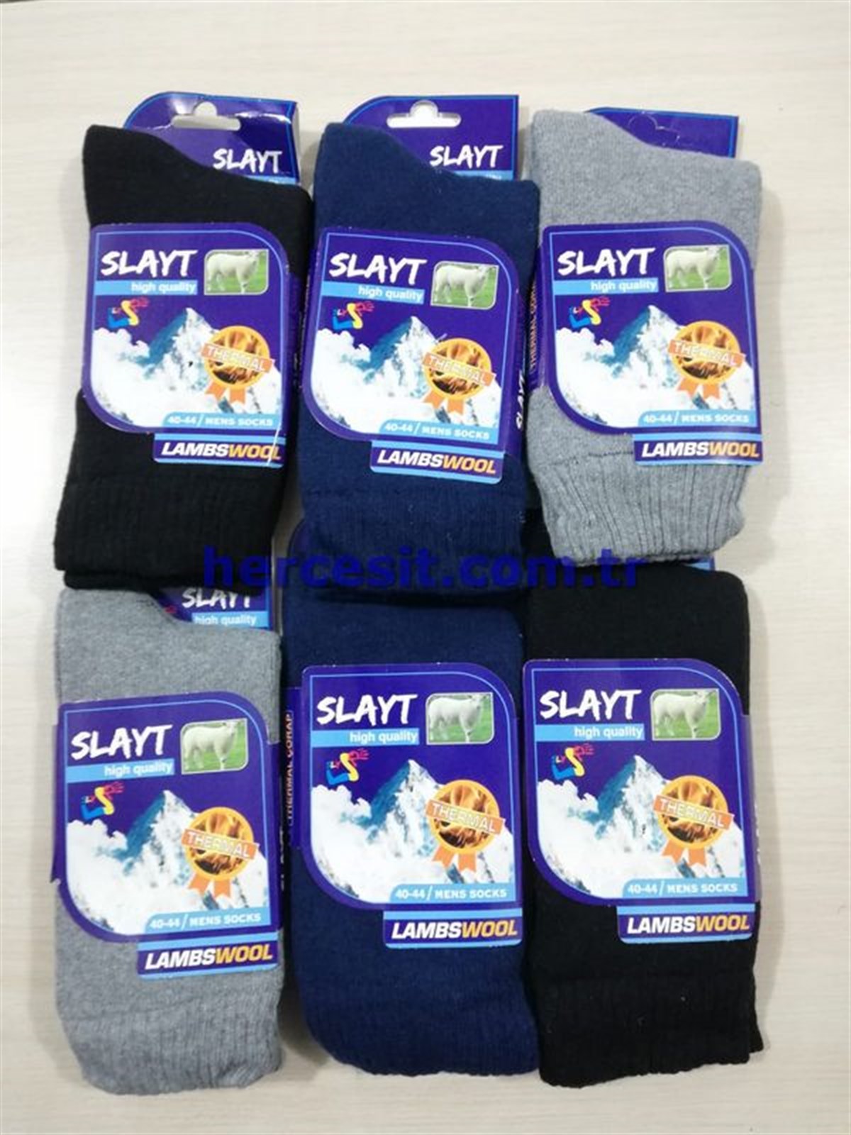 Slayt Erkek Yün Çorap Paketli (6 adet)