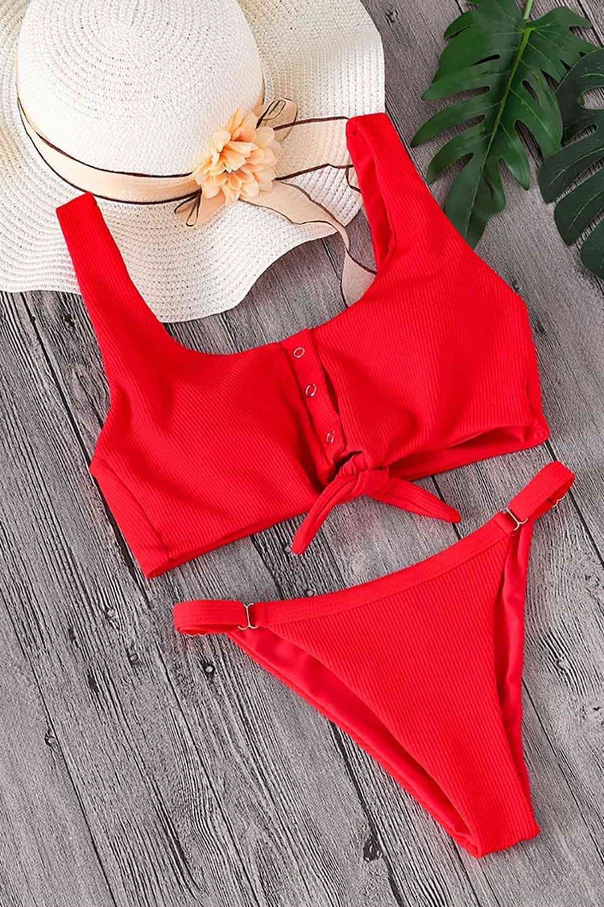 Angelsin Kırmızı Bikini Takım