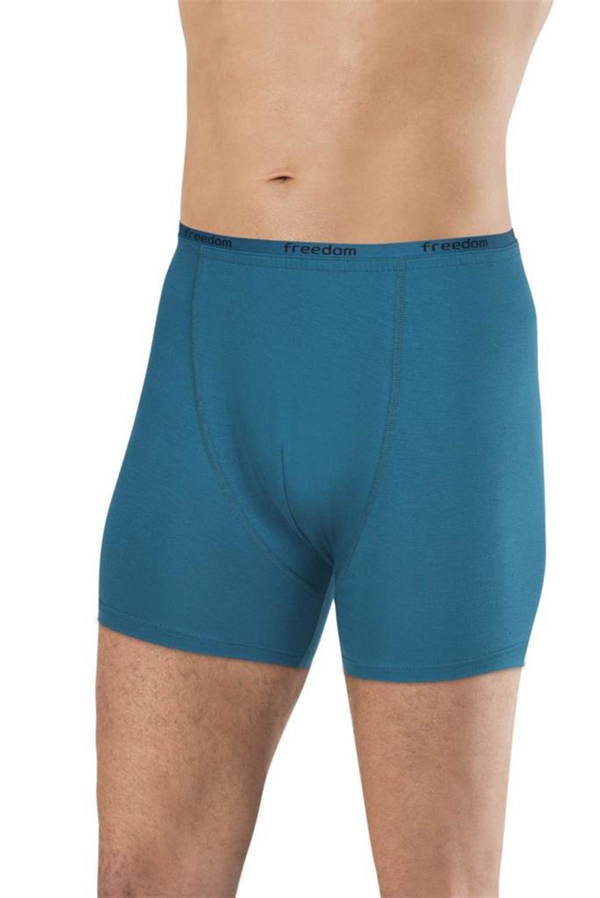BoxerAnıt1275 Freedom  Düz Renk Likralı  Bambu Erkek Boxer