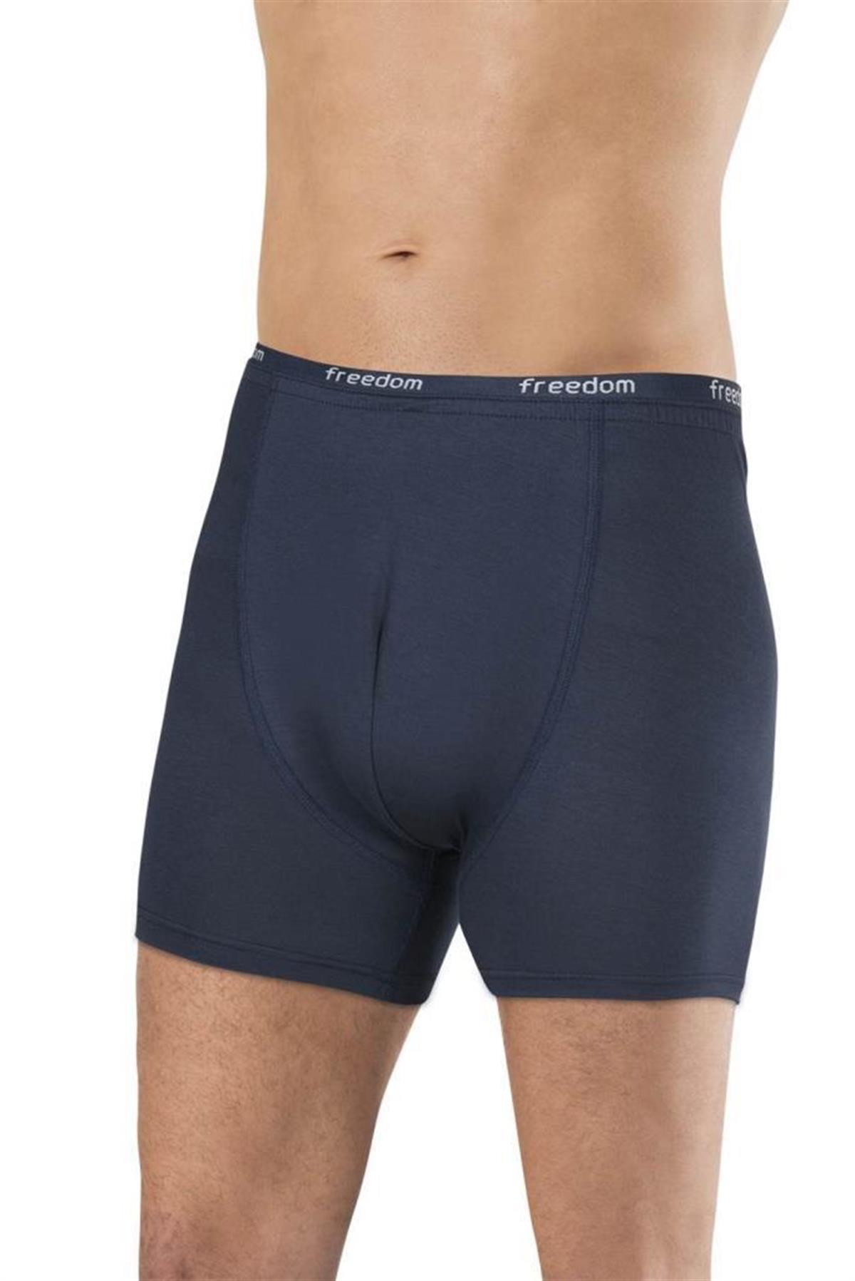 BoxerAnıt1275 Freedom  Düz Renk Likralı  Bambu Erkek Boxer