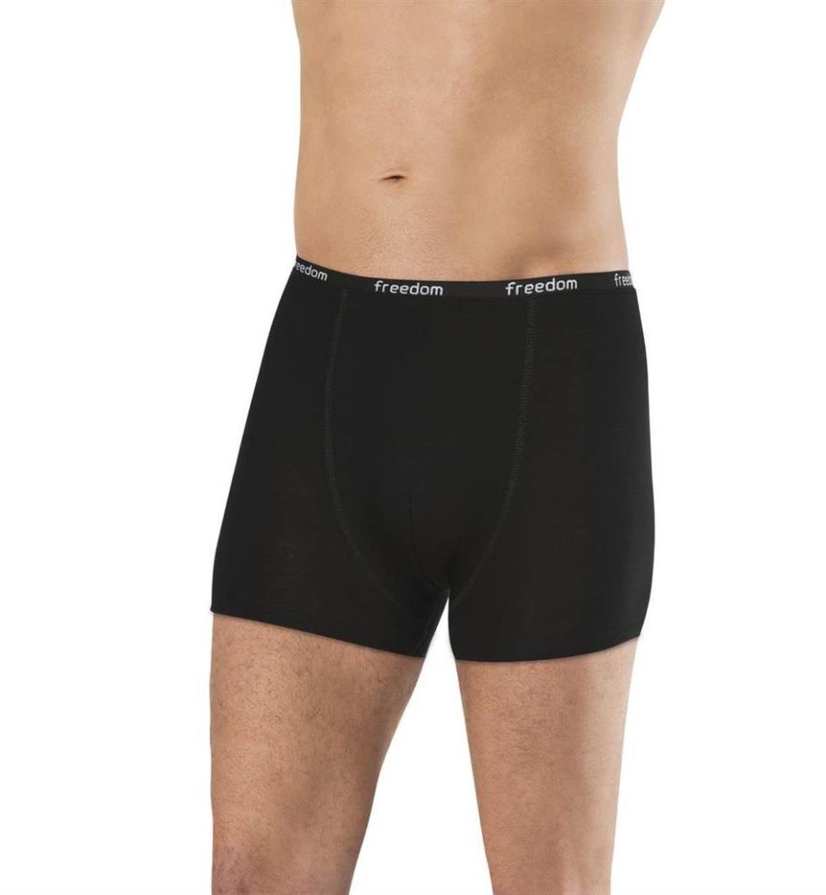 BoxerAnıt1275 Freedom  Düz Renk Likralı  Bambu Erkek Boxer