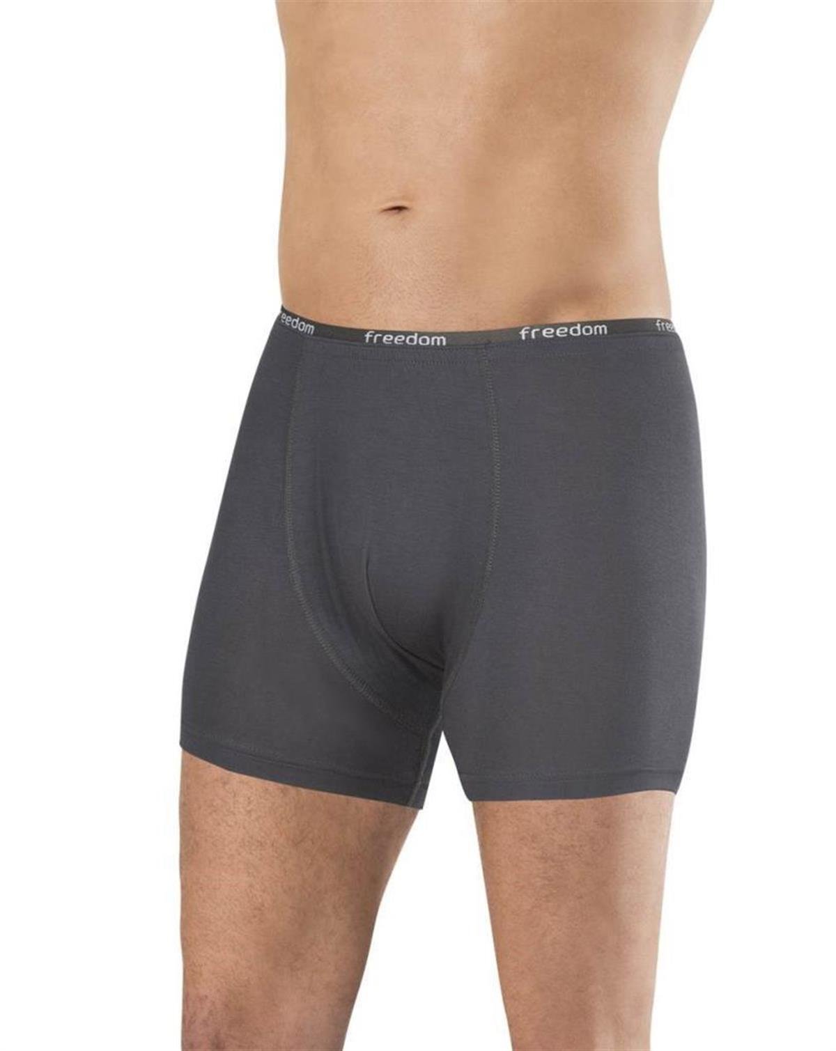 BoxerAnıt1275 Freedom  Düz Renk Likralı  Bambu Erkek Boxer