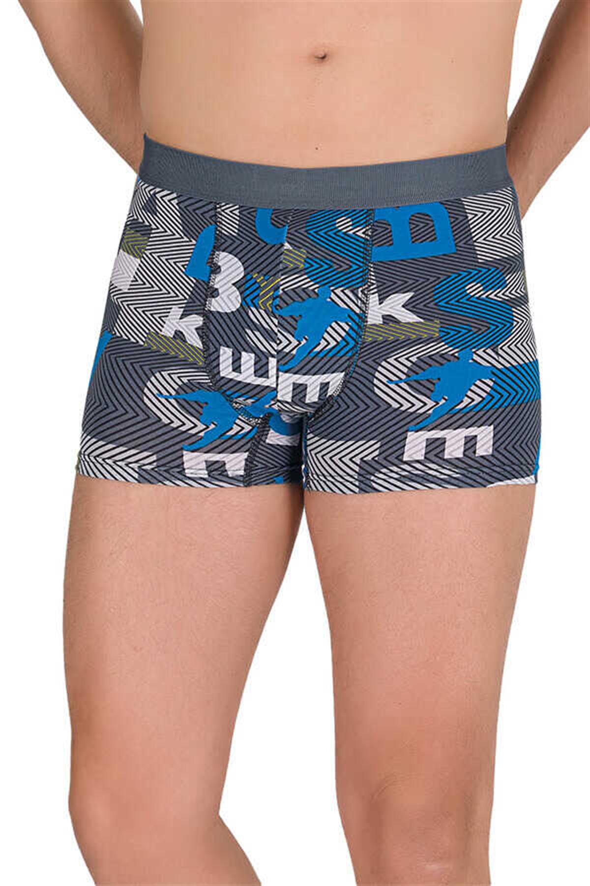BoxerBerrak 4480 Erkek Lycralı Desenli Boxer