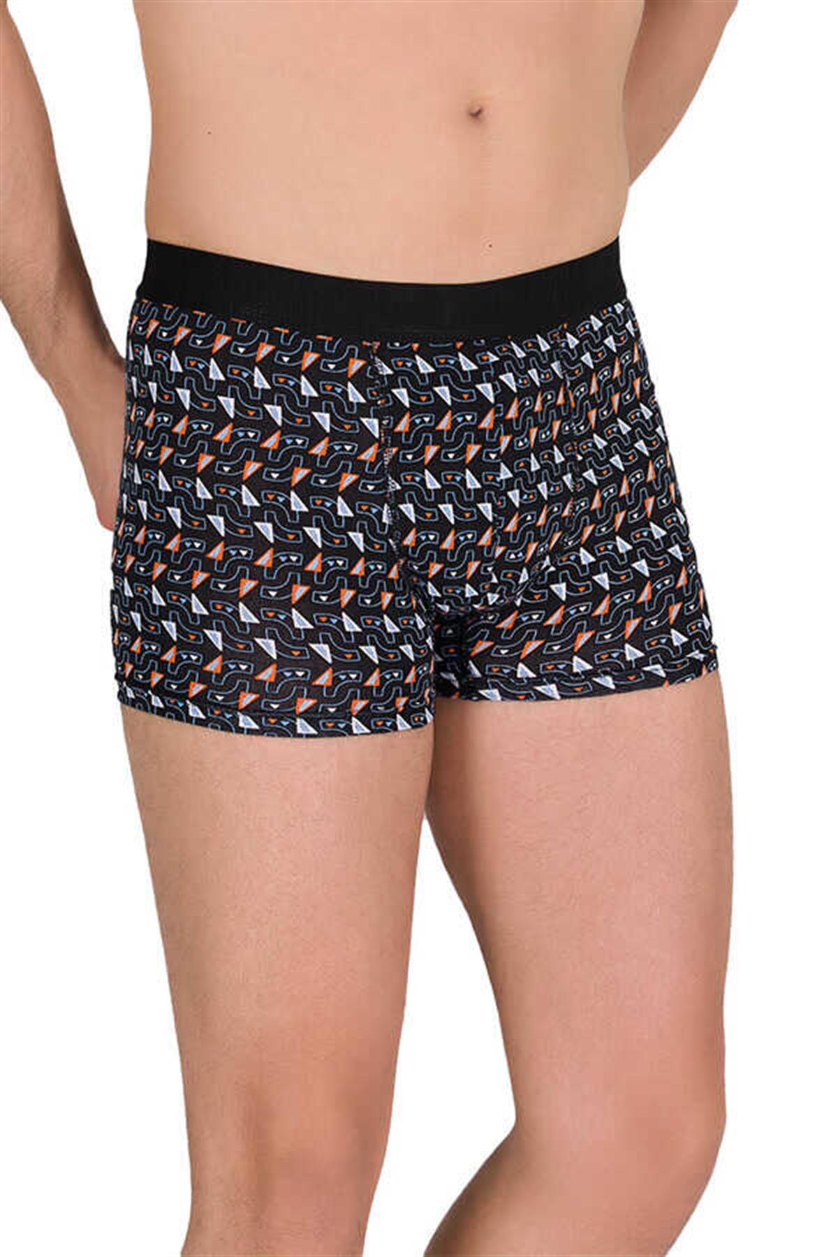 BoxerBerrak 4480 Erkek Lycralı Desenli Boxer