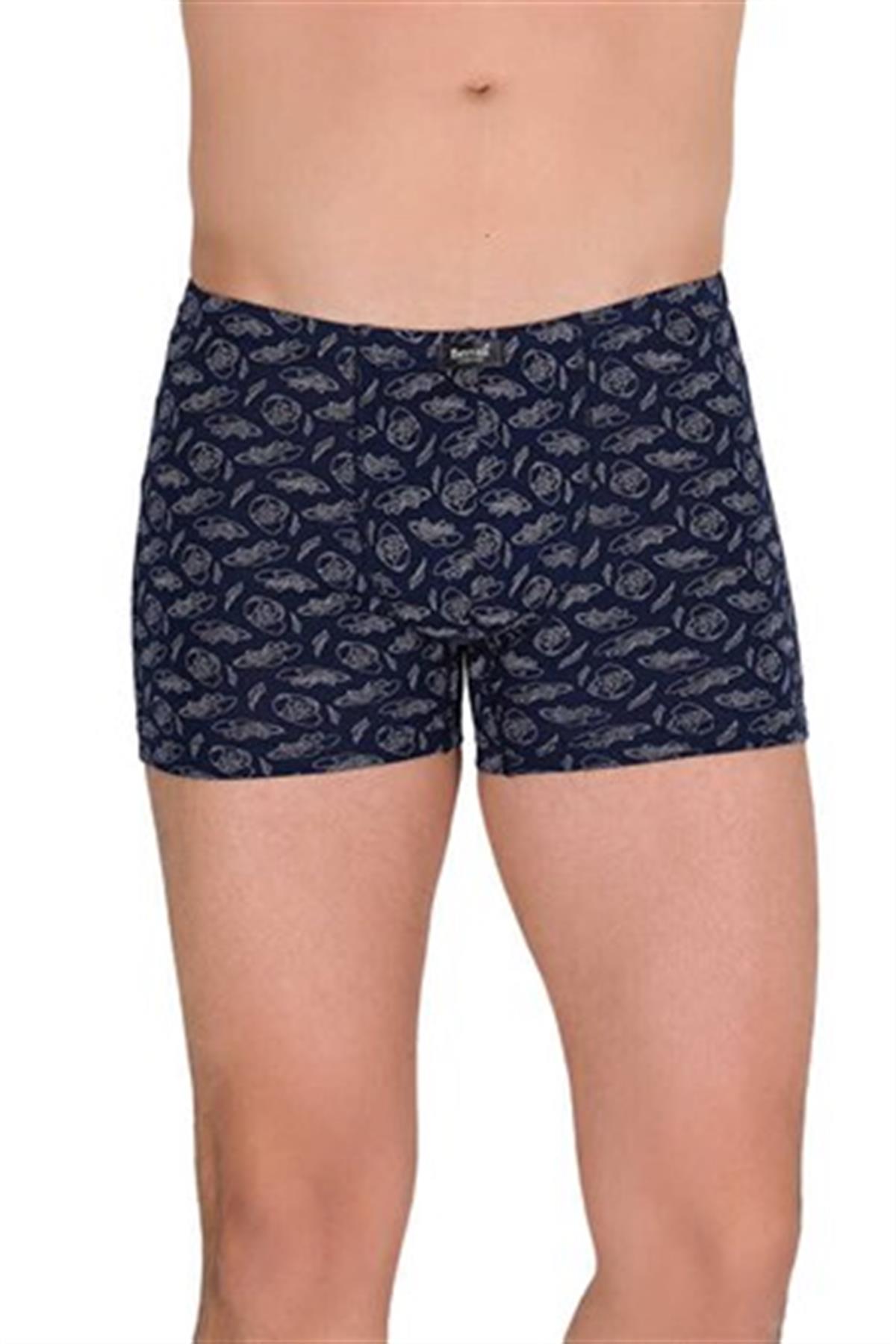 BoxerBerrak 4497 Likralı Modal İnce Belli Desenli Erkek Boxer