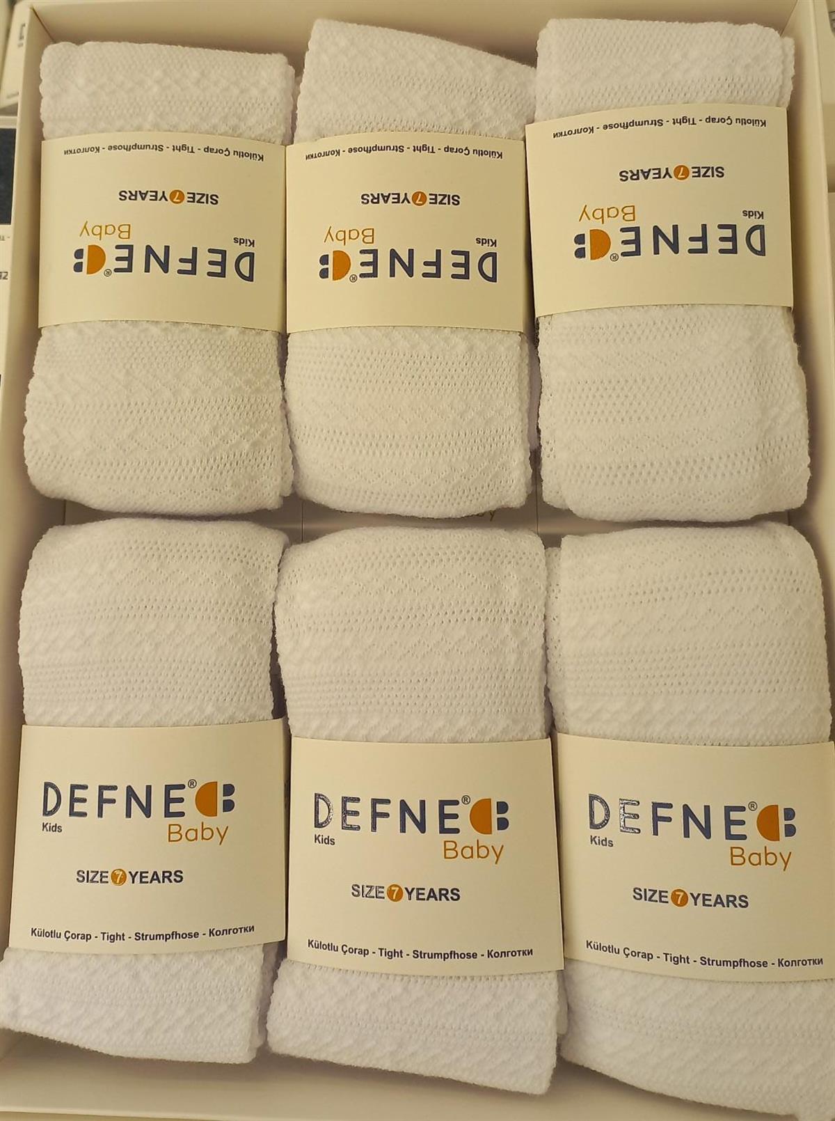 Çorap6'lı Paket Beyaz Renk Ajur Desenli Mevsimlik Kız Çocuk Külotlu Çorap 