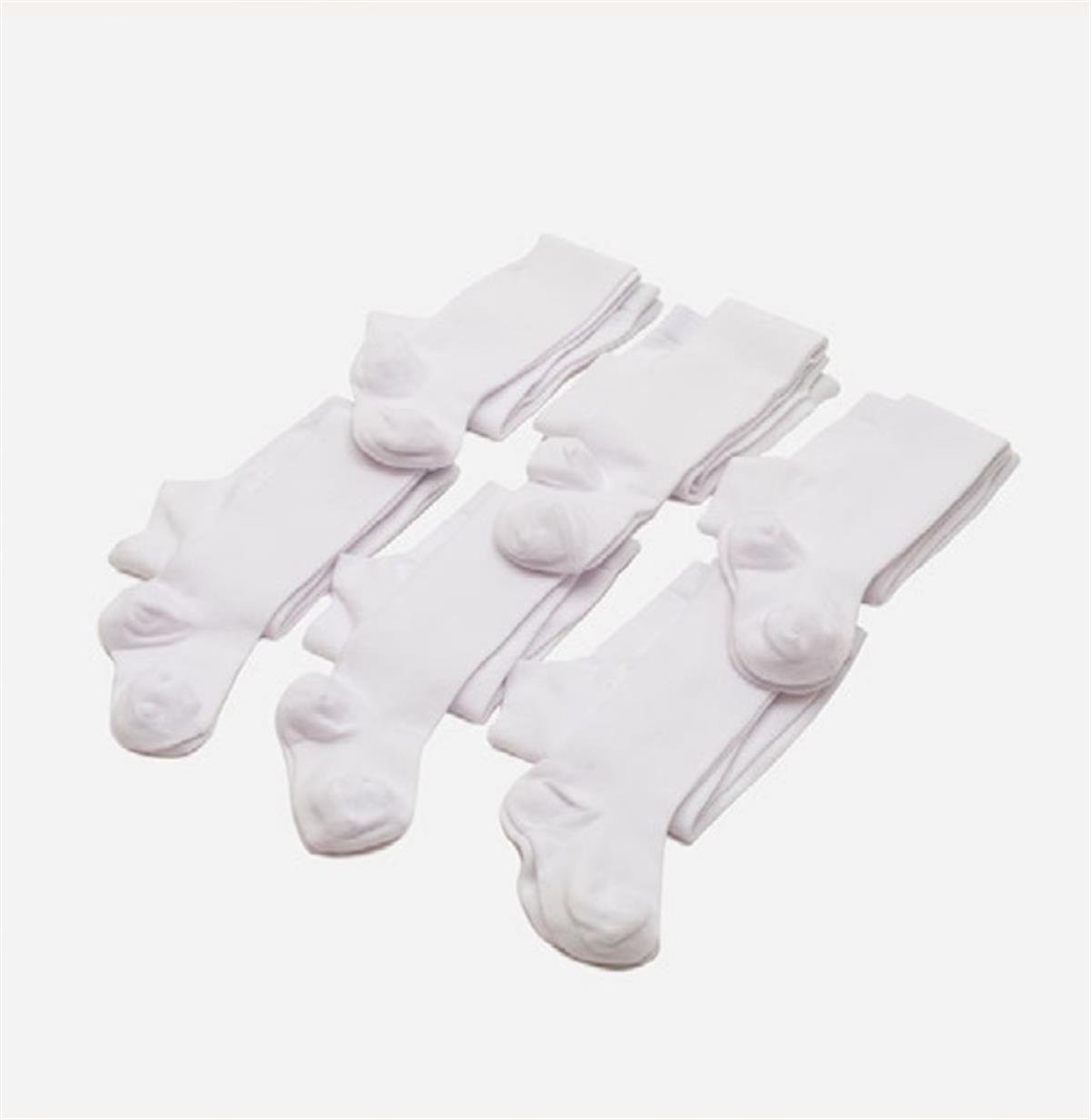 Çorap6'lı Paket Kız Ve Erkek Çocuk Düz Renk Mevsimlik Külotlu Çorap