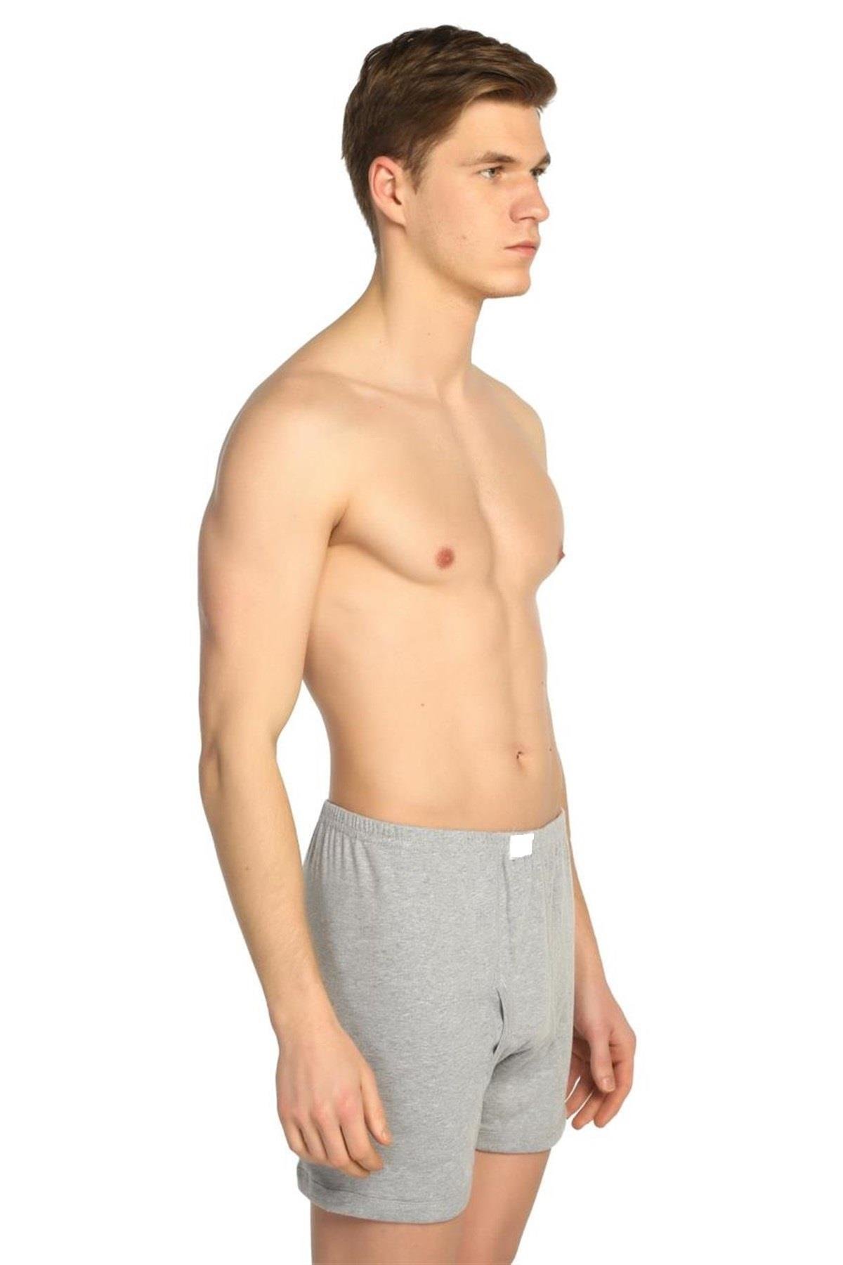 BoxerGümüş 3057 6'lı Paket Ribana Erkek Paçalı Don
