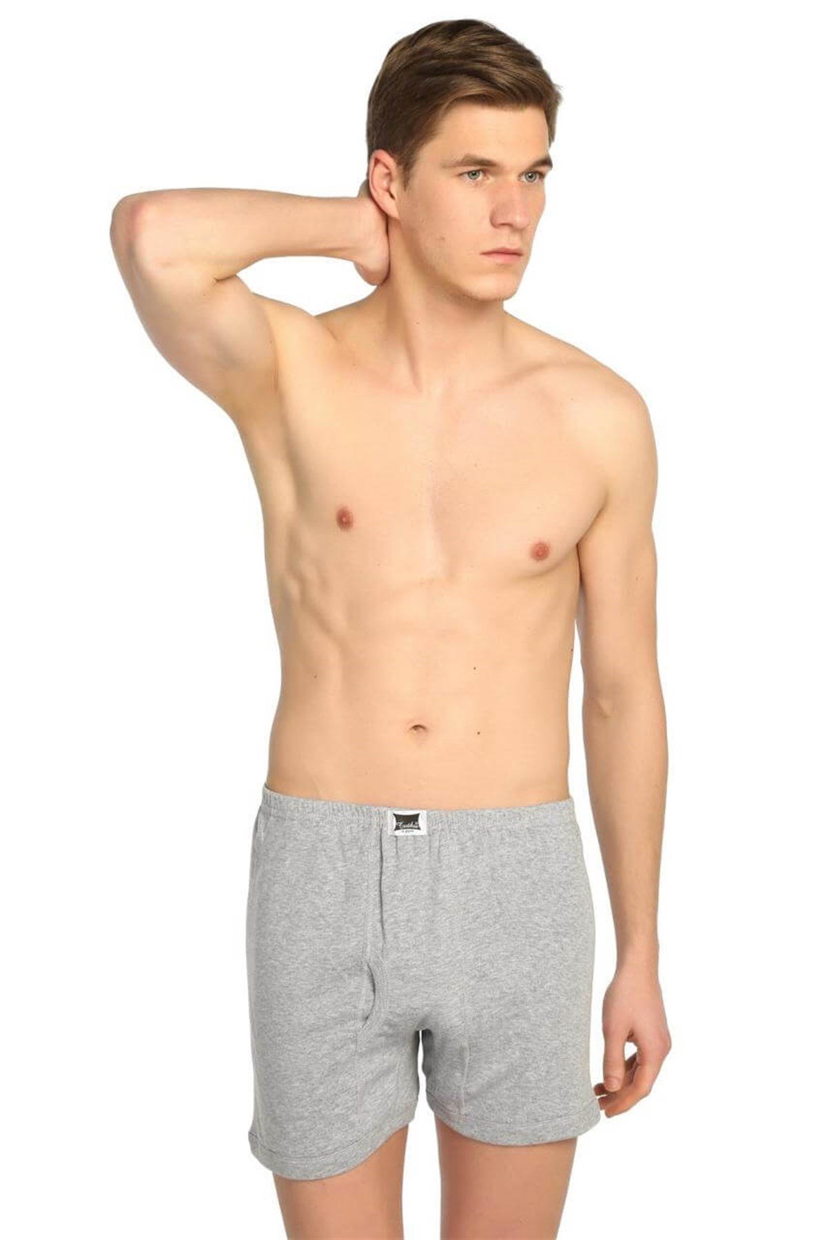 BoxerGümüş 3057 6'lı Paket Ribana Erkek Paçalı Don