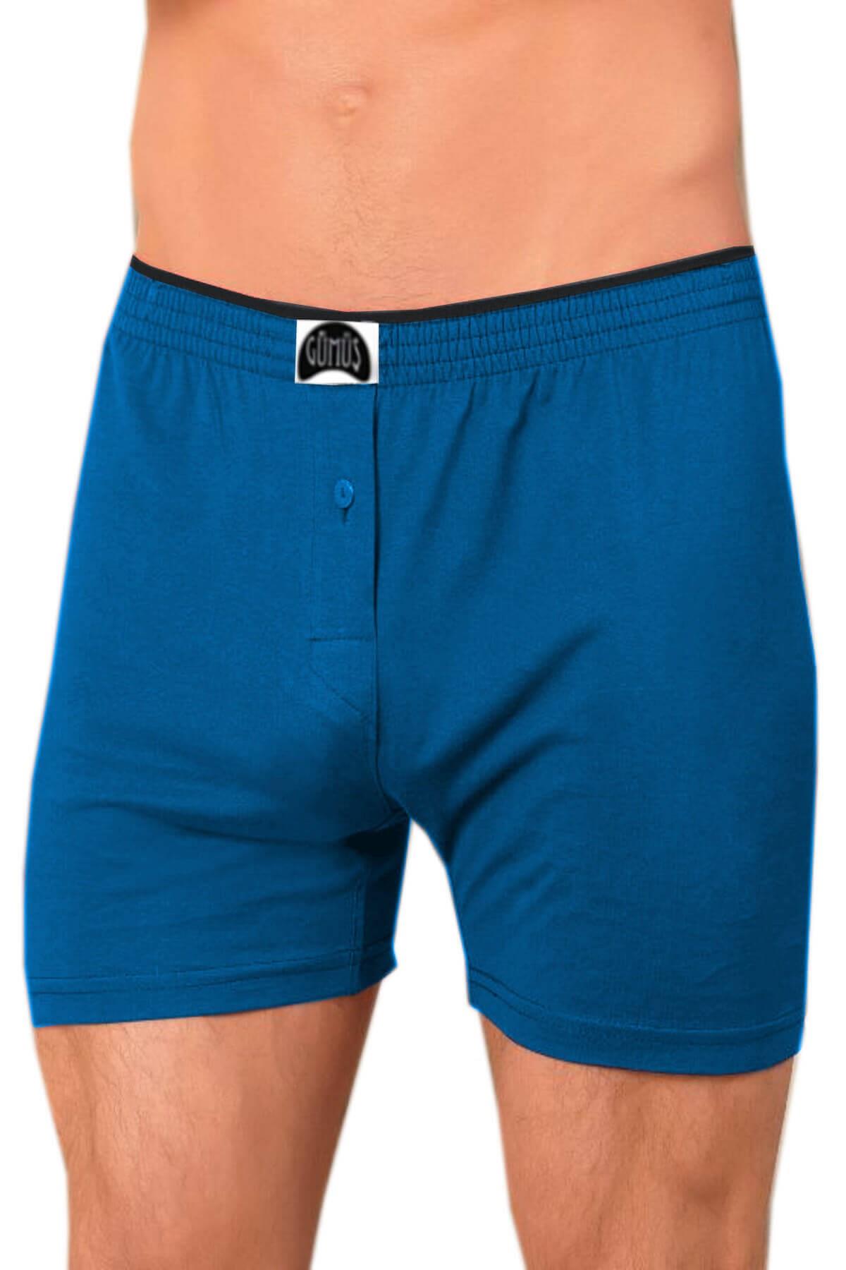 BoxerGümüş 4020 6'lı Paket Havlu Bel Düz Penye Erkek Boxer