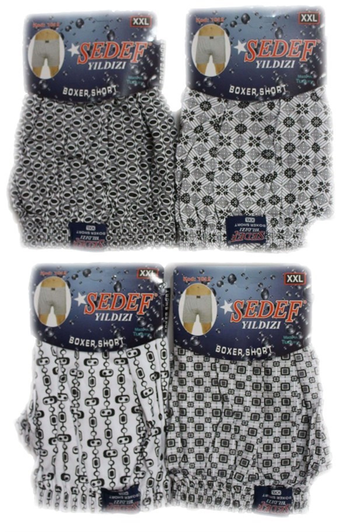 BoxerSedef Yıldız 1012 Penye Emprime Erkek Boxer