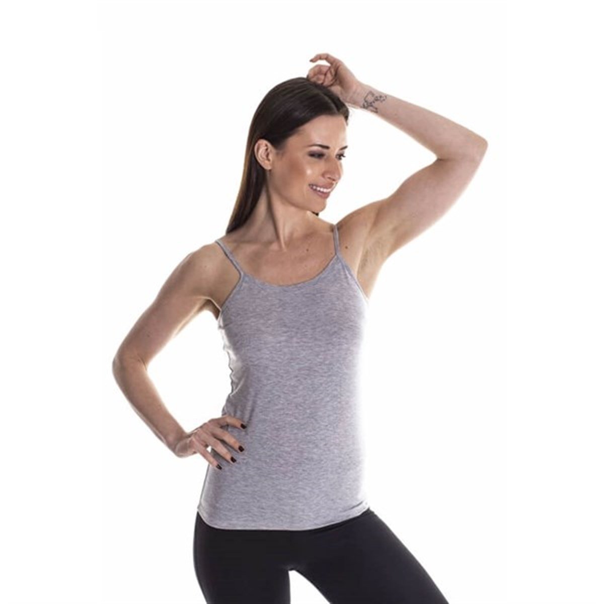 Atlet, Fanila, BodySedef Yıldız Ribana Renkli İp Askılı Bayan Atlet