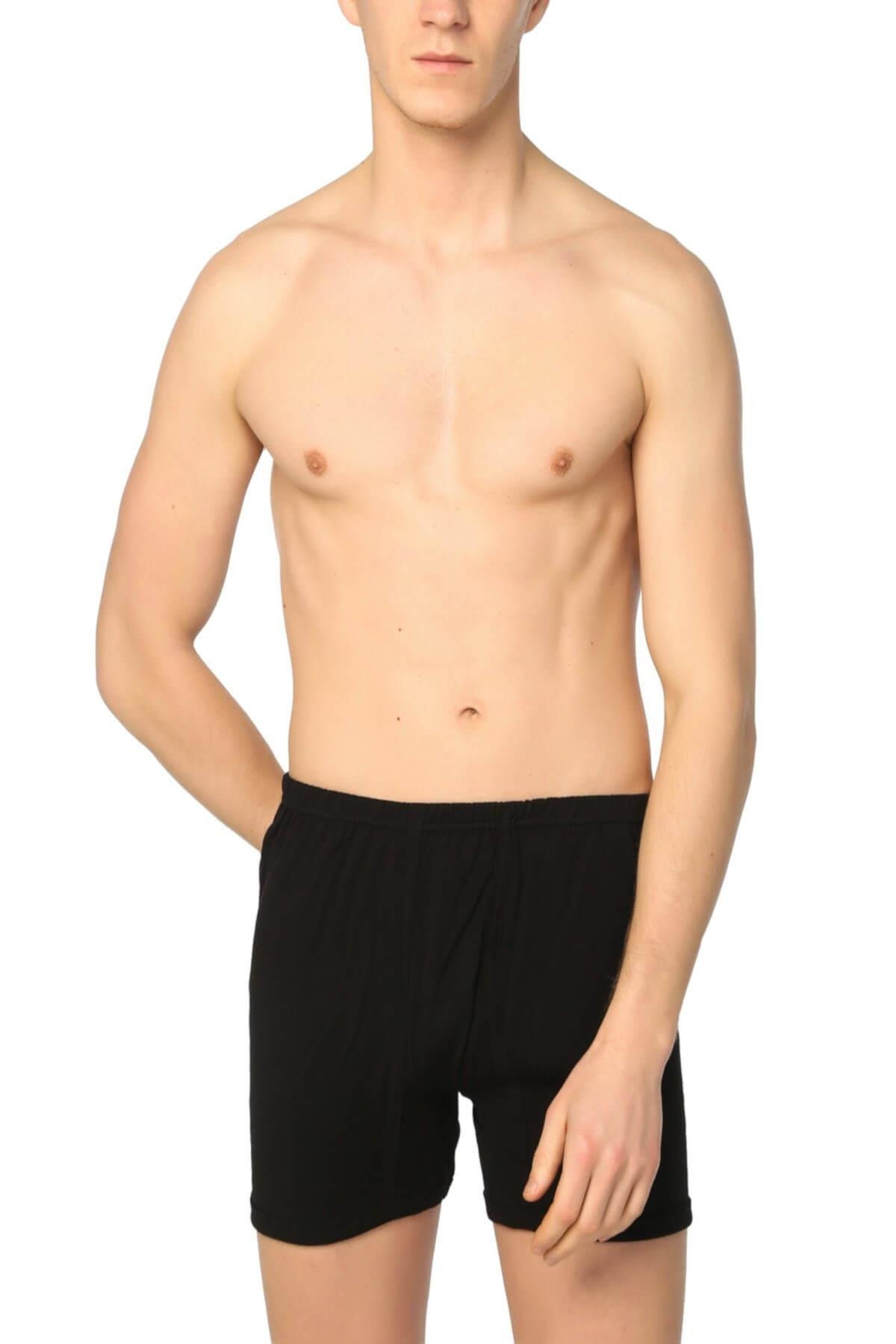 Boxer12'li Paket Seher Yıldızı Renkli Penye Arjantin Erkek Paçalı Don