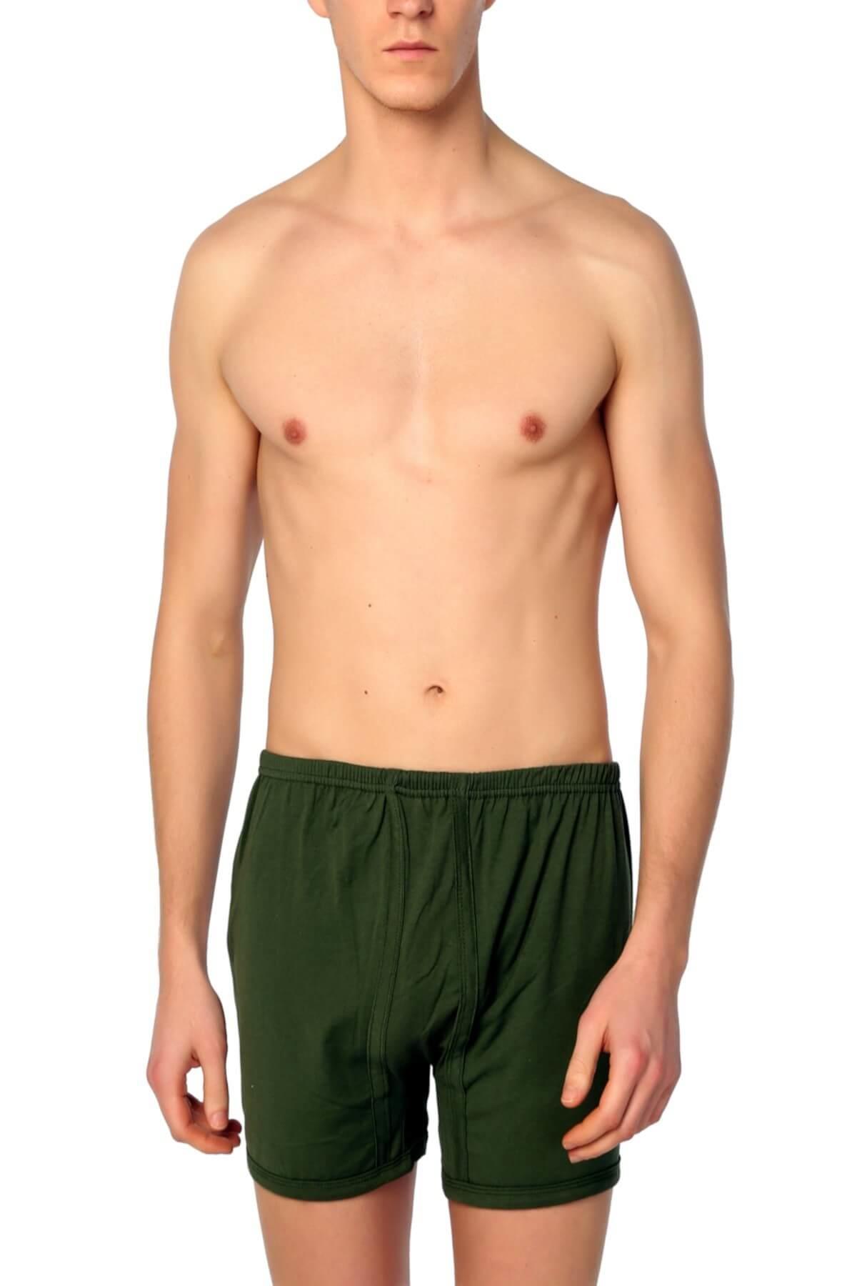 Boxer12'li Paket Seher Yıldızı Renkli Penye Arjantin Erkek Paçalı Don