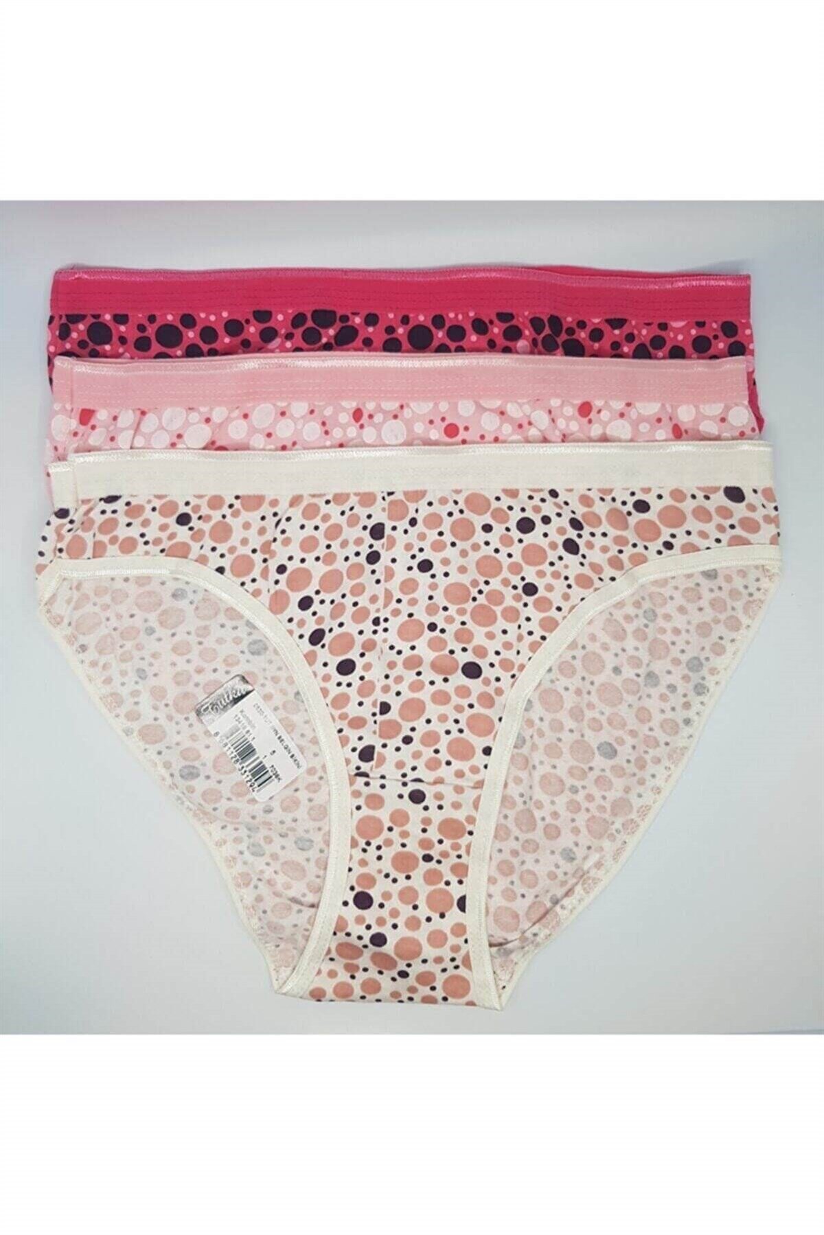 Külot, String, Tanga12'li Paket Tutku 0520 Belgin Puantiyeli Bayan Elastan Bikini Külot