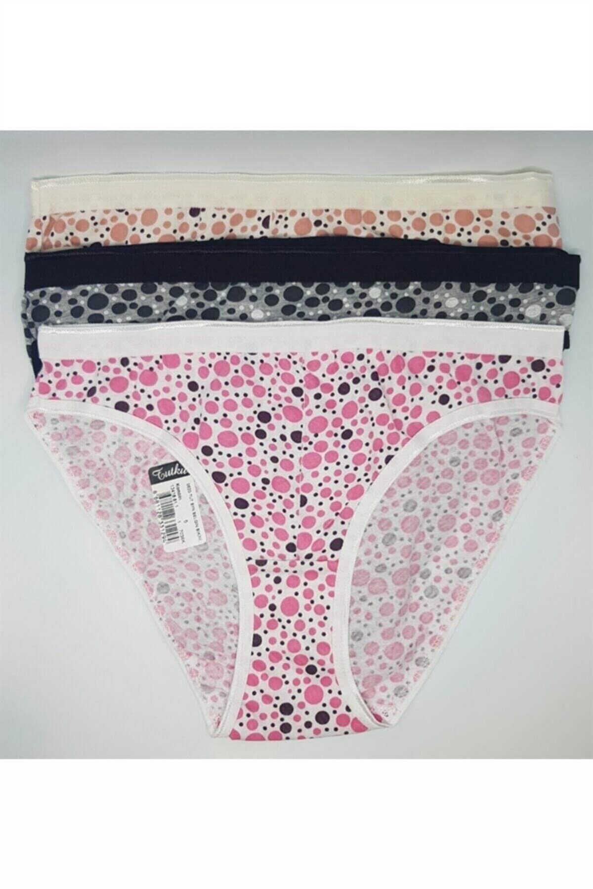 Külot, String, Tanga12'li Paket Tutku 0520 Belgin Puantiyeli Bayan Elastan Bikini Külot