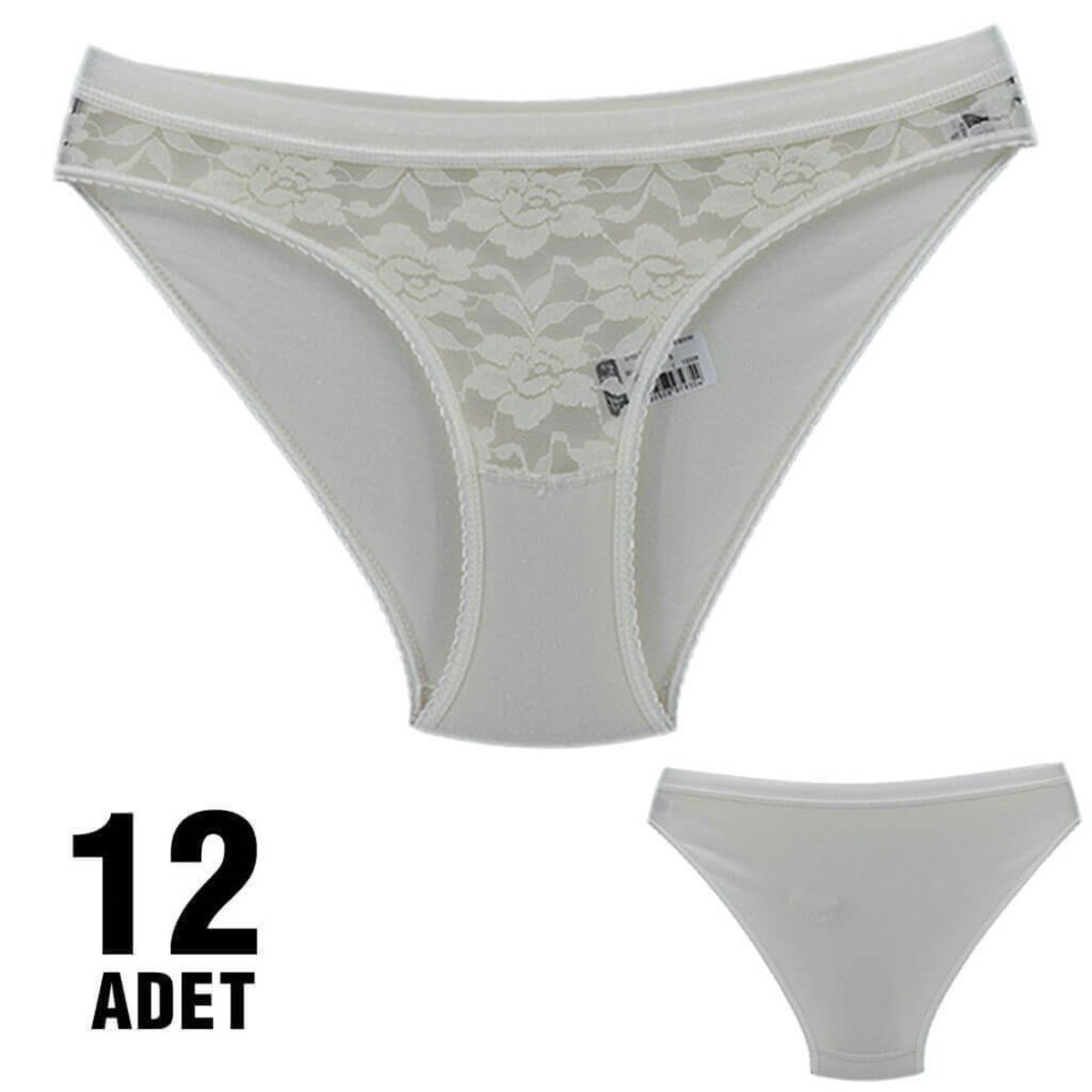 Külot, String, Tanga12'li Paket Tutku 0725 Safir Dantelli Bayan Elastan Bikini Külot