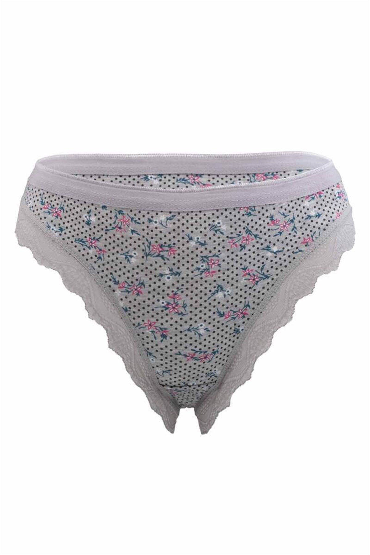 Külot, String, Tanga6'lı Paket Tutku 0528 Nil Desenli Dantelli Elastan Bayan Bikini Külot