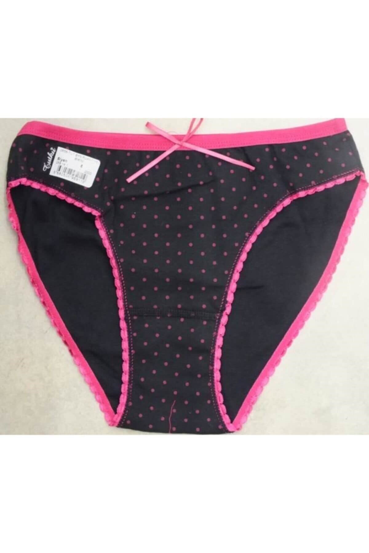 Külot, String, TangaTutku 0676 Puantiyeli 6'lı Paket Elastan Bayan Bikini Külot
