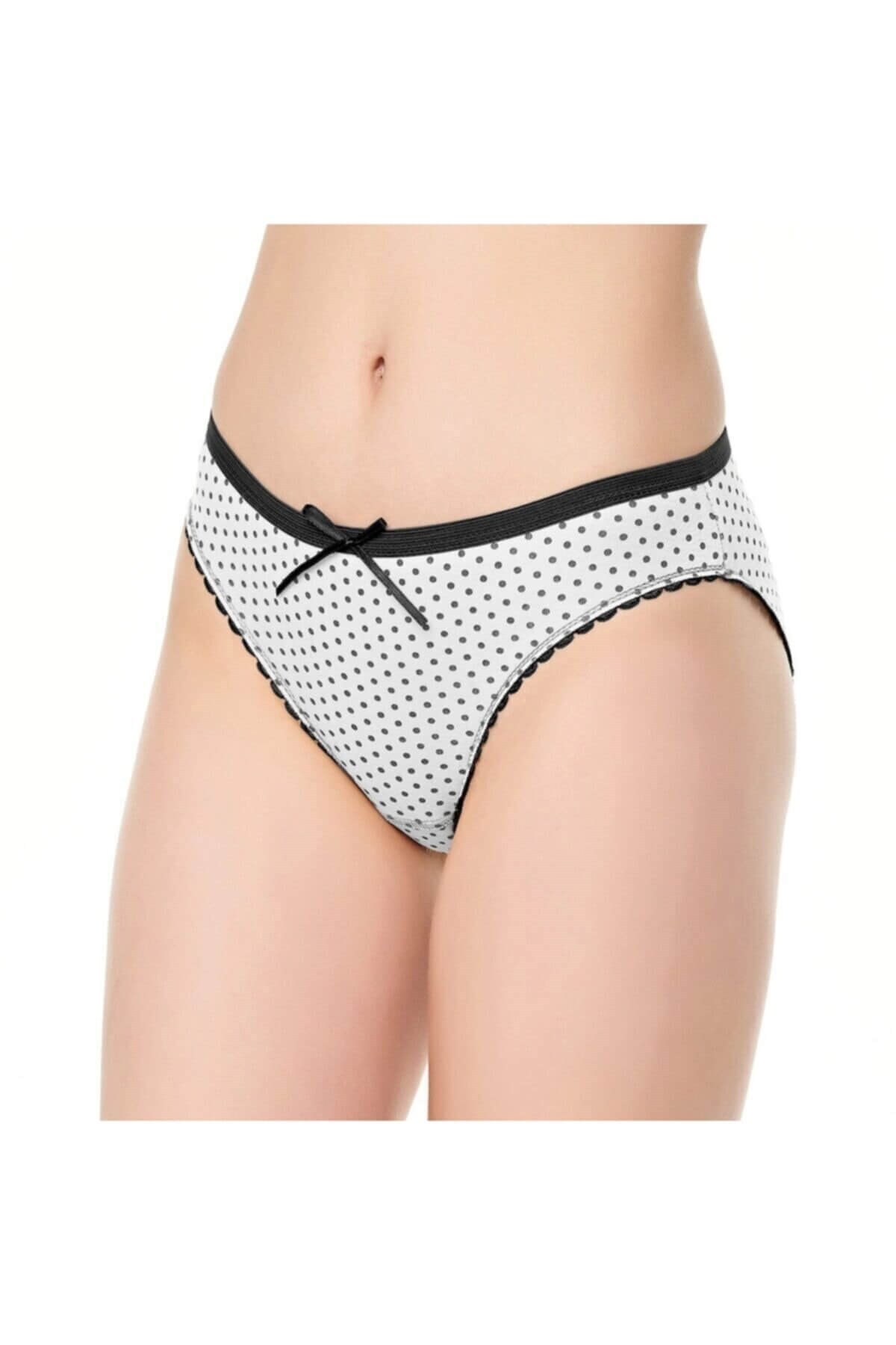 Külot, String, TangaTutku 0676 Puantiyeli 6'lı Paket Elastan Bayan Bikini Külot