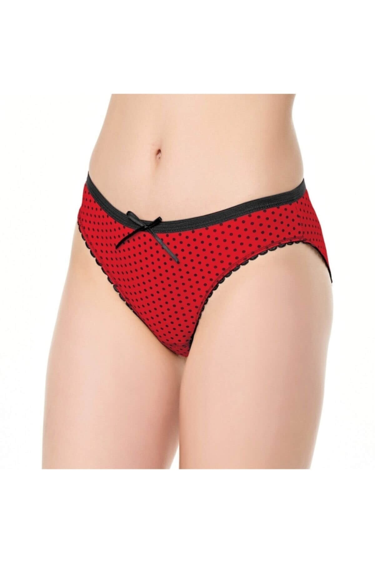 Külot, String, TangaTutku 0676 Puantiyeli 6'lı Paket Elastan Bayan Bikini Külot