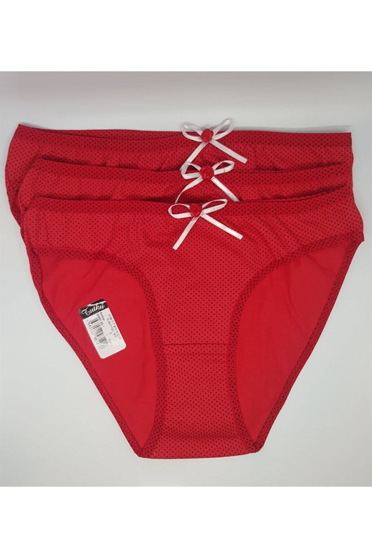 Külot, String, TangaTutku 0728 Küçük Puantiyeli 6'lı Paket Elastan Bayan Bikini Külot
