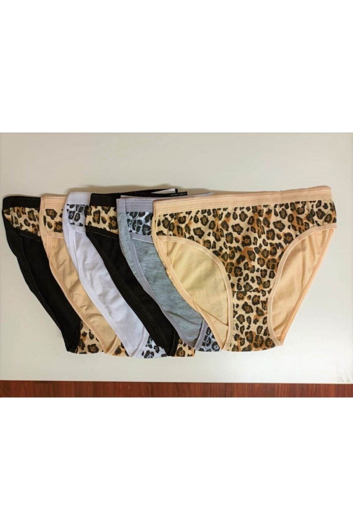 Külot, String, TangaTutku 0740 6'lı Paket Leopar Elastan Bayan Bikini Külot