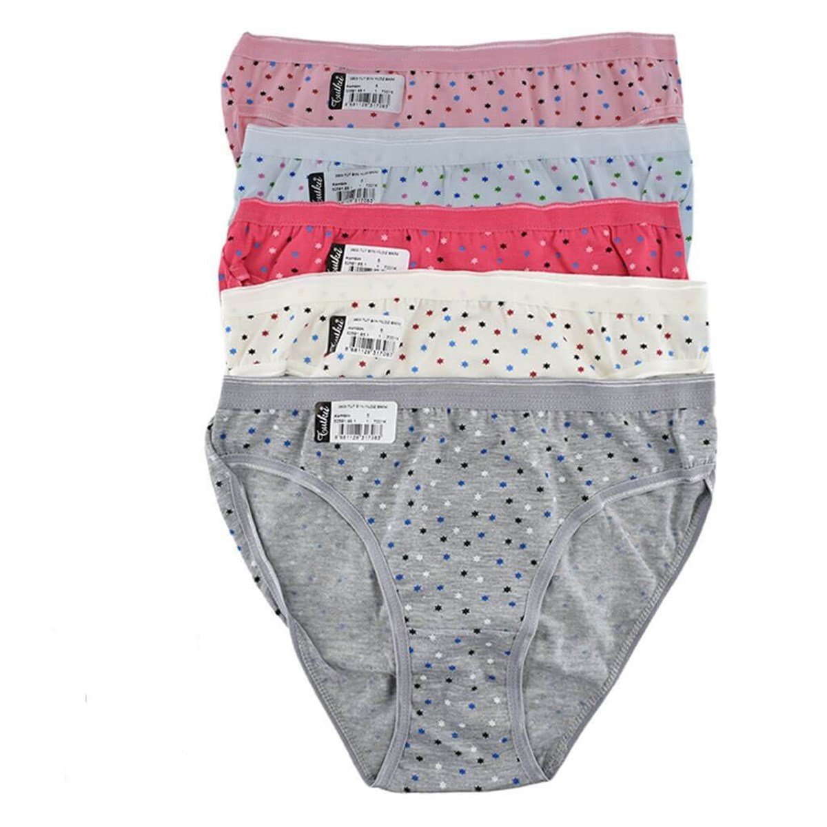 Külot, String, TangaTutku 0803 Yıldız 6'lı Paket Elastan Bayan Bikini Külot