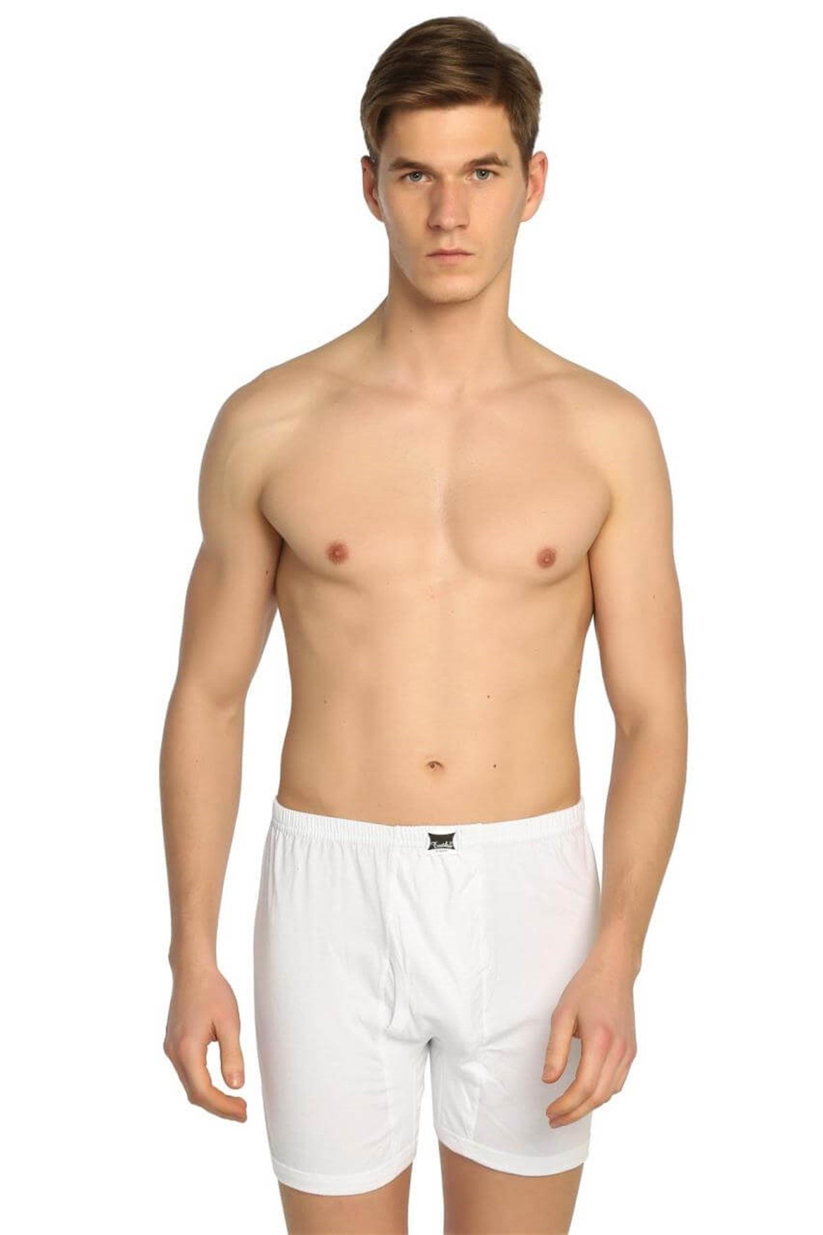 BoxerTutku 3'lü Paket %100 Pamuk Penye Erkek Paçalı Don