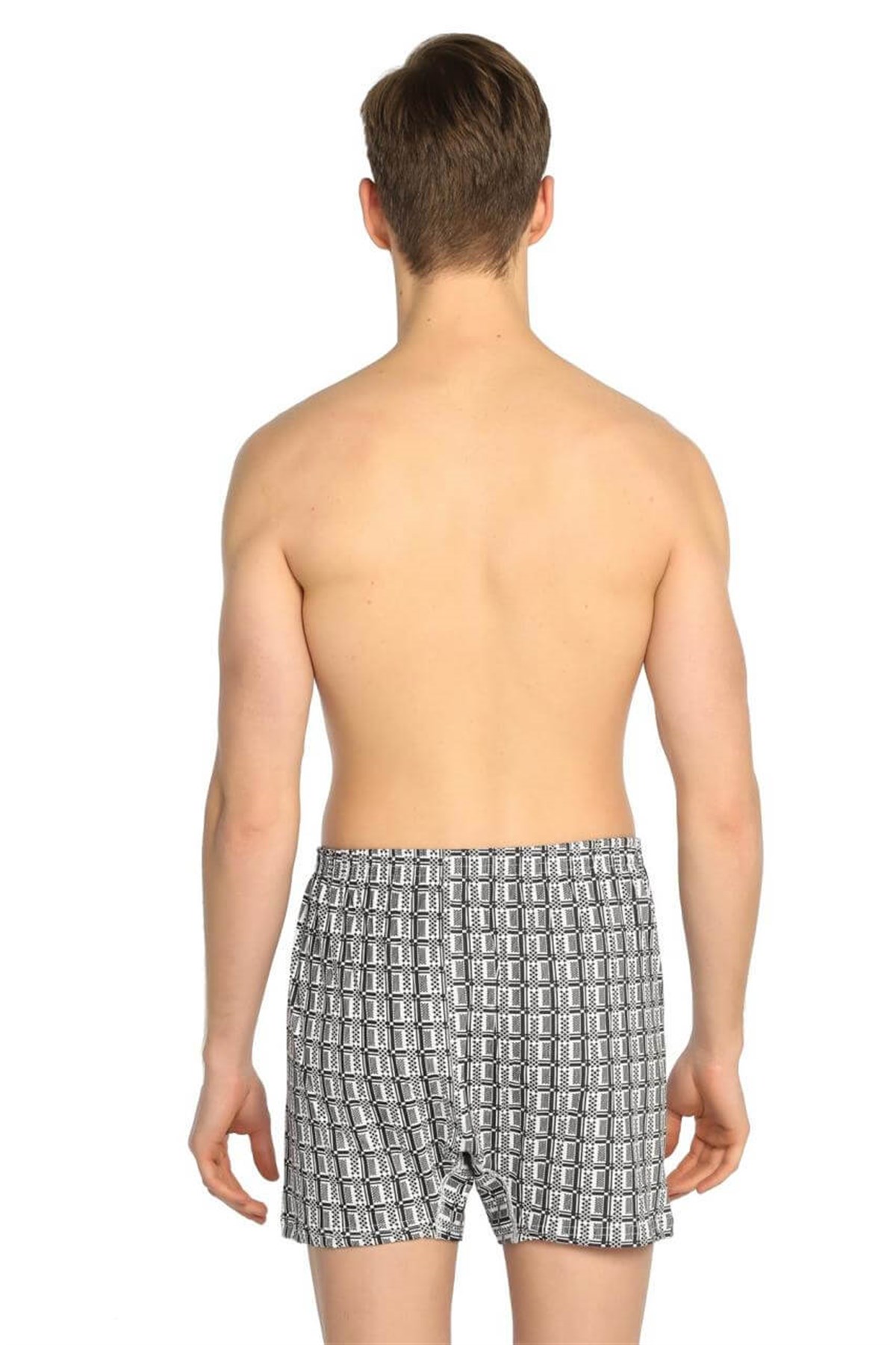 BoxerTutku 3'lü Paket Desenli %100 Pamuk Erkek Boxer