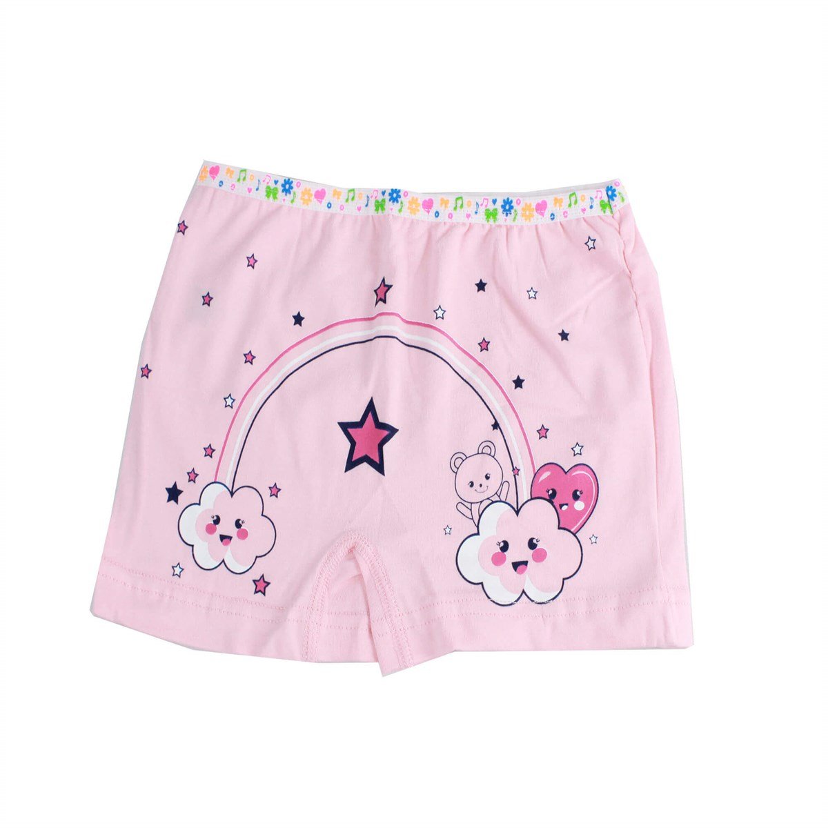 İç GiyimTutku 3'lü Paket Elastan Kız Çocuk Baskılı Külot Boxer Şort