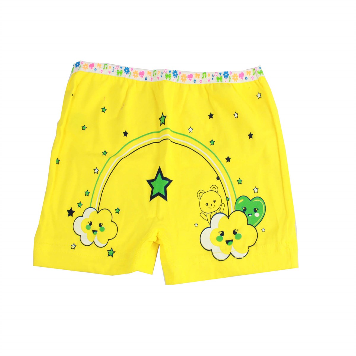 İç GiyimTutku 3'lü Paket Elastan Kız Çocuk Baskılı Külot Boxer Şort