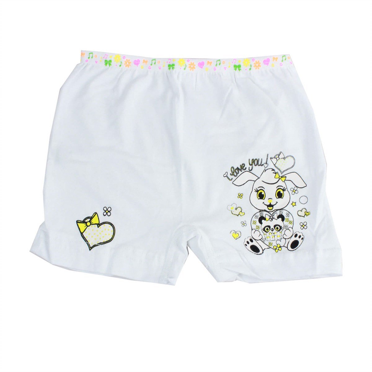 İç GiyimTutku 3'lü Paket Elastan Kız Çocuk Baskılı Külot Boxer Şort