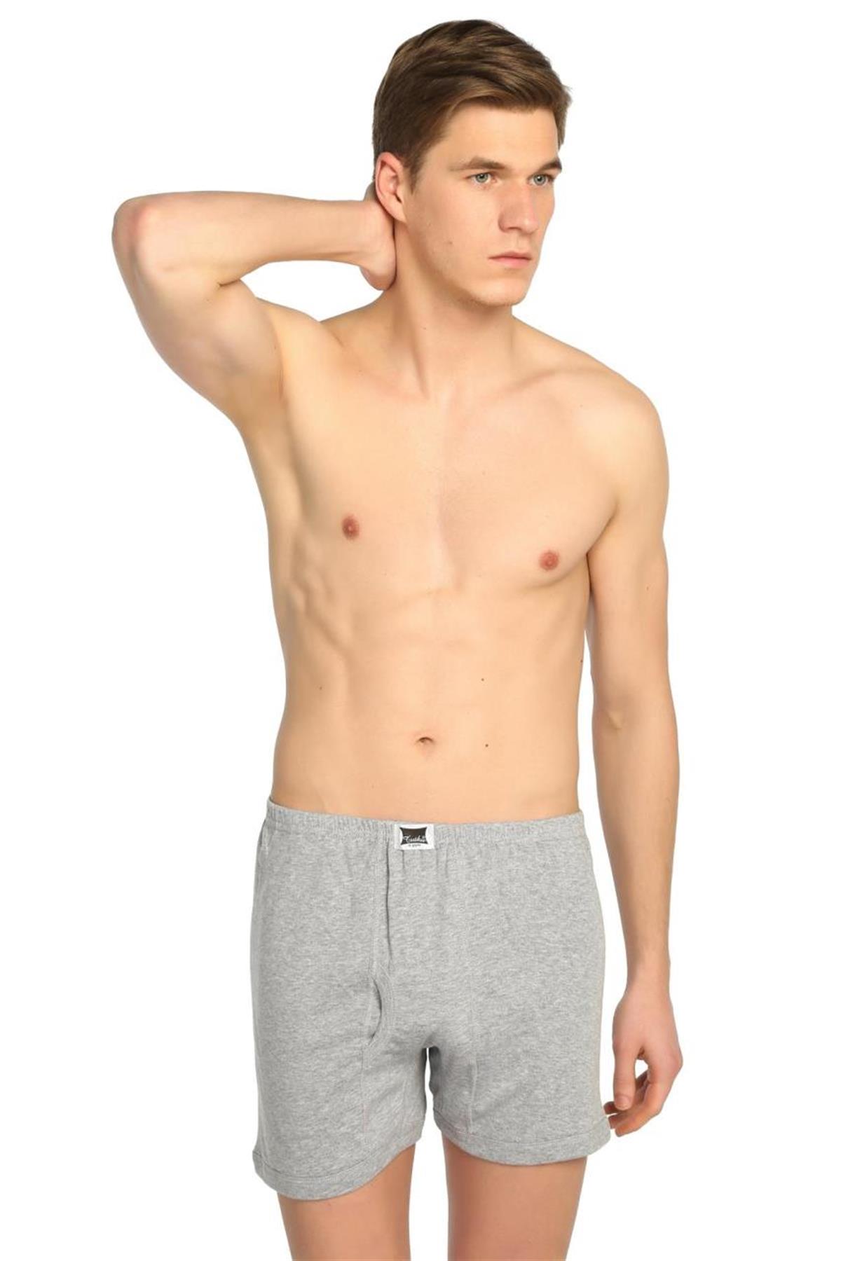 BoxerTutku 6'lı Paket %100 Pamuk Ribana Erkek Paçalı Külot