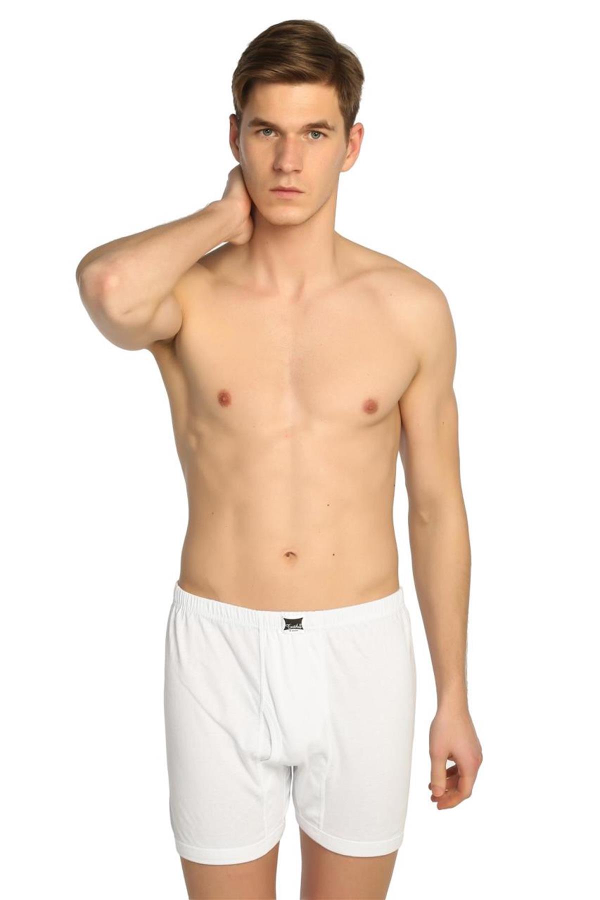 BoxerTutku 6'lı Paket %100 Pamuk Ribana Erkek Paçalı Külot