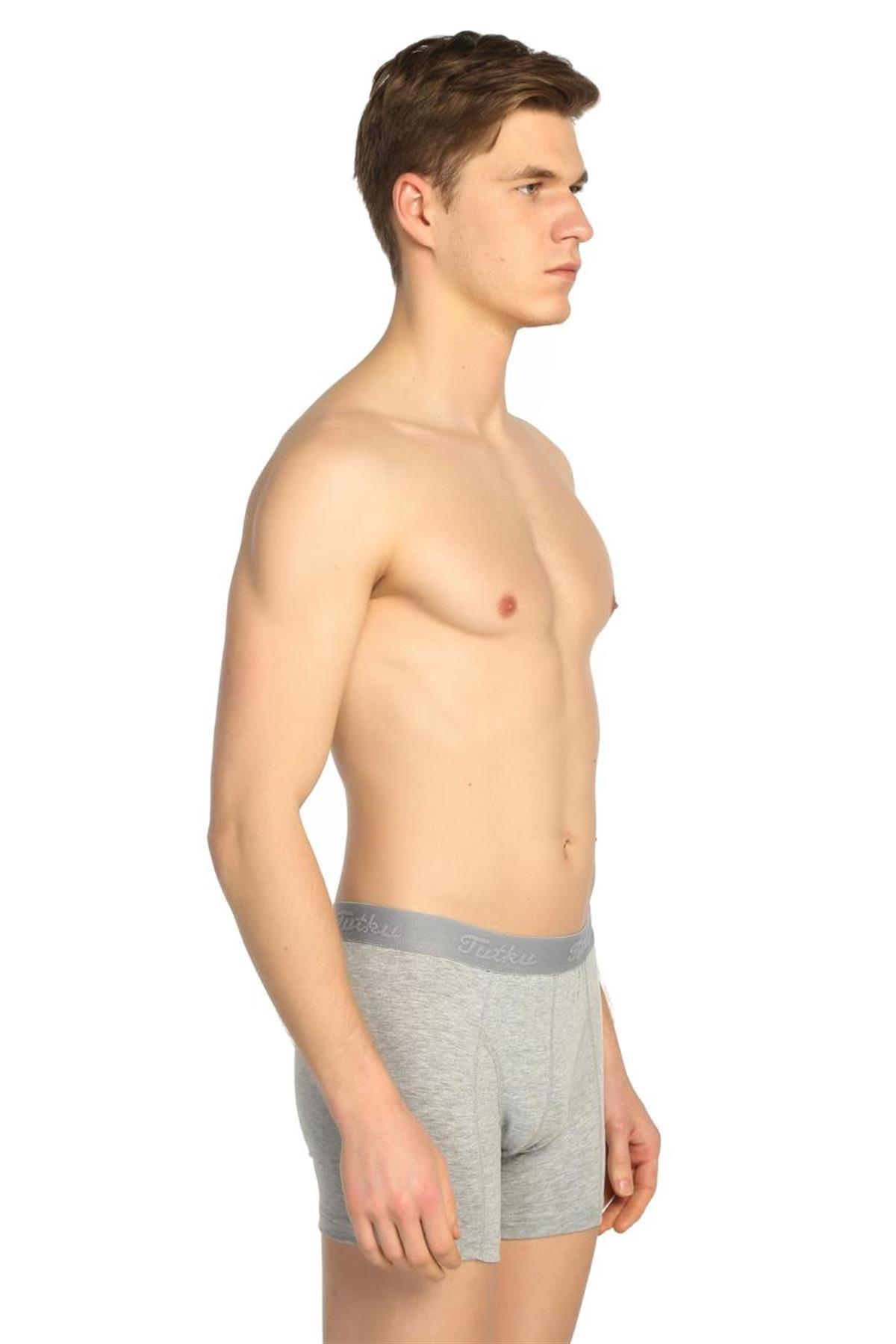BoxerTutku 6'lı Paket Penye Likralı Erkek Boxer