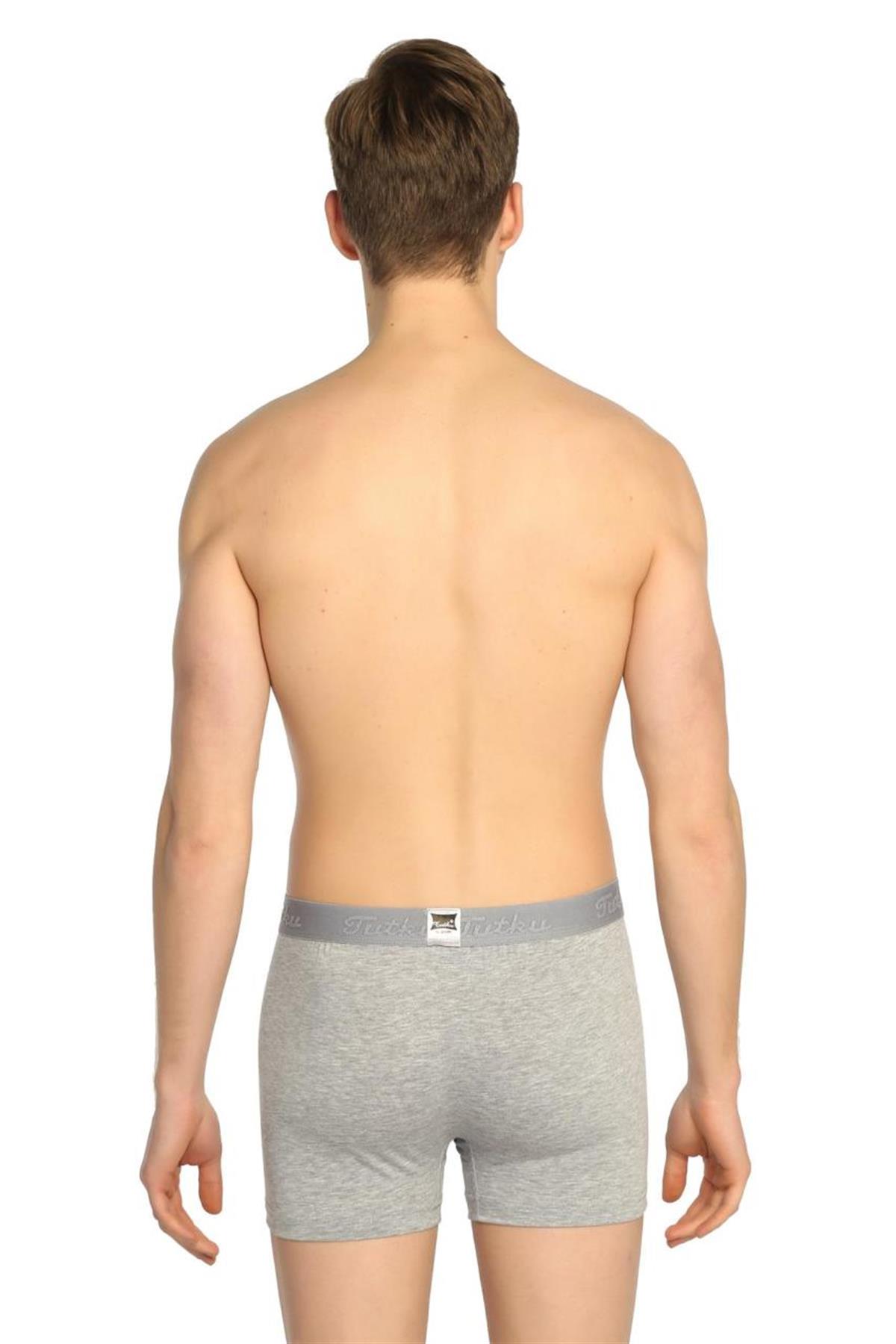 BoxerTutku 6'lı Paket Penye Likralı Erkek Boxer