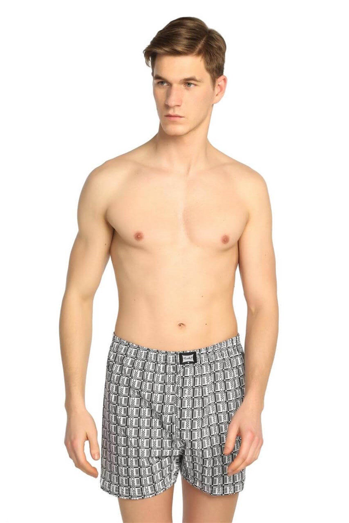 BoxerTutku Desenli %100 Pamuk Erkek Boxer