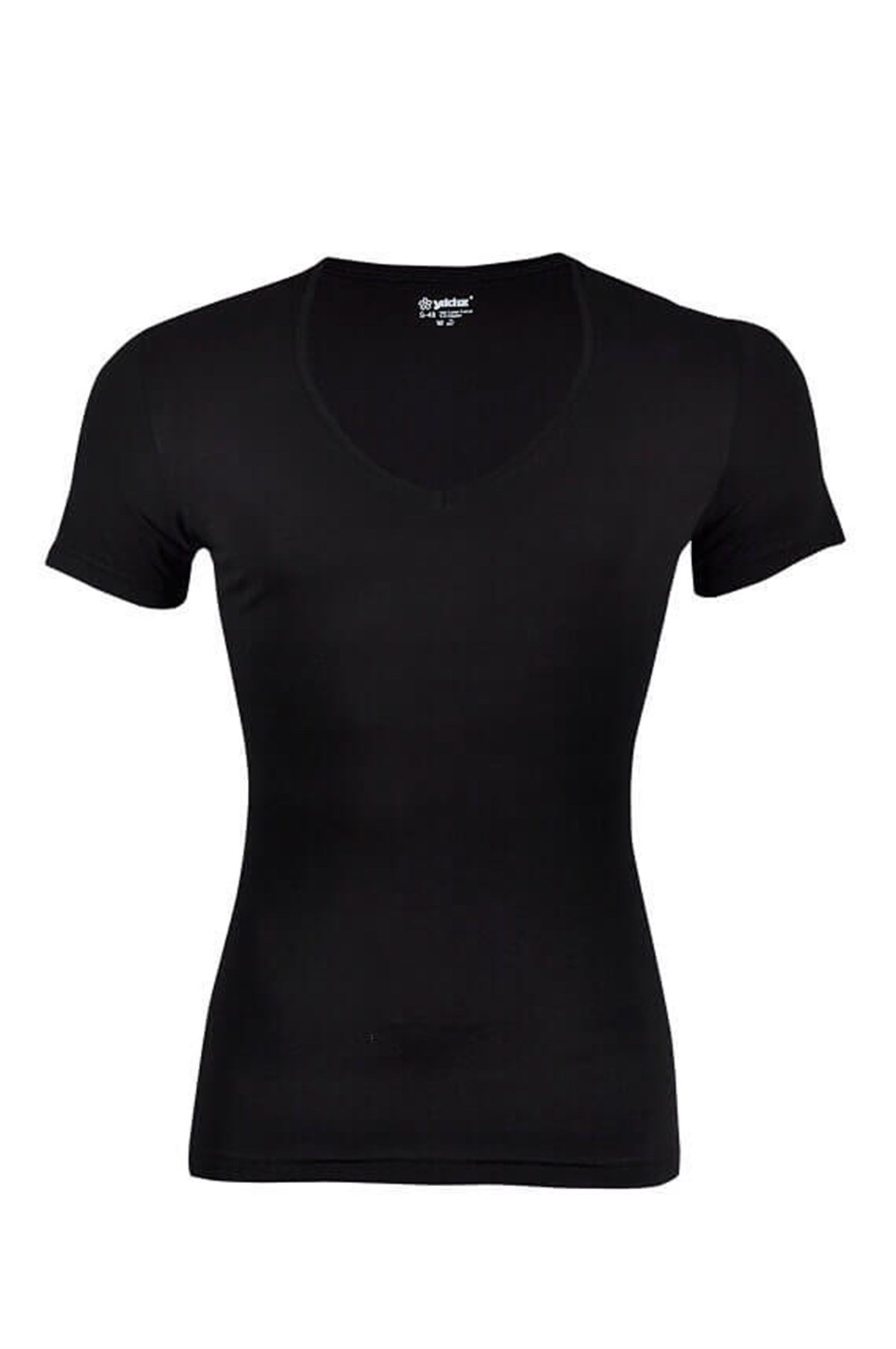 Tişört355 Derin V Yaka Kısa Kollu T-Shirt