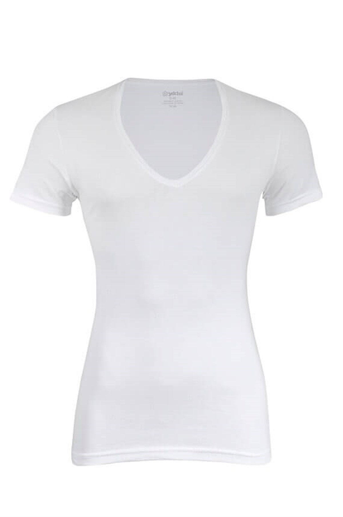 Tişört355 Derin V Yaka Kısa Kollu T-Shirt