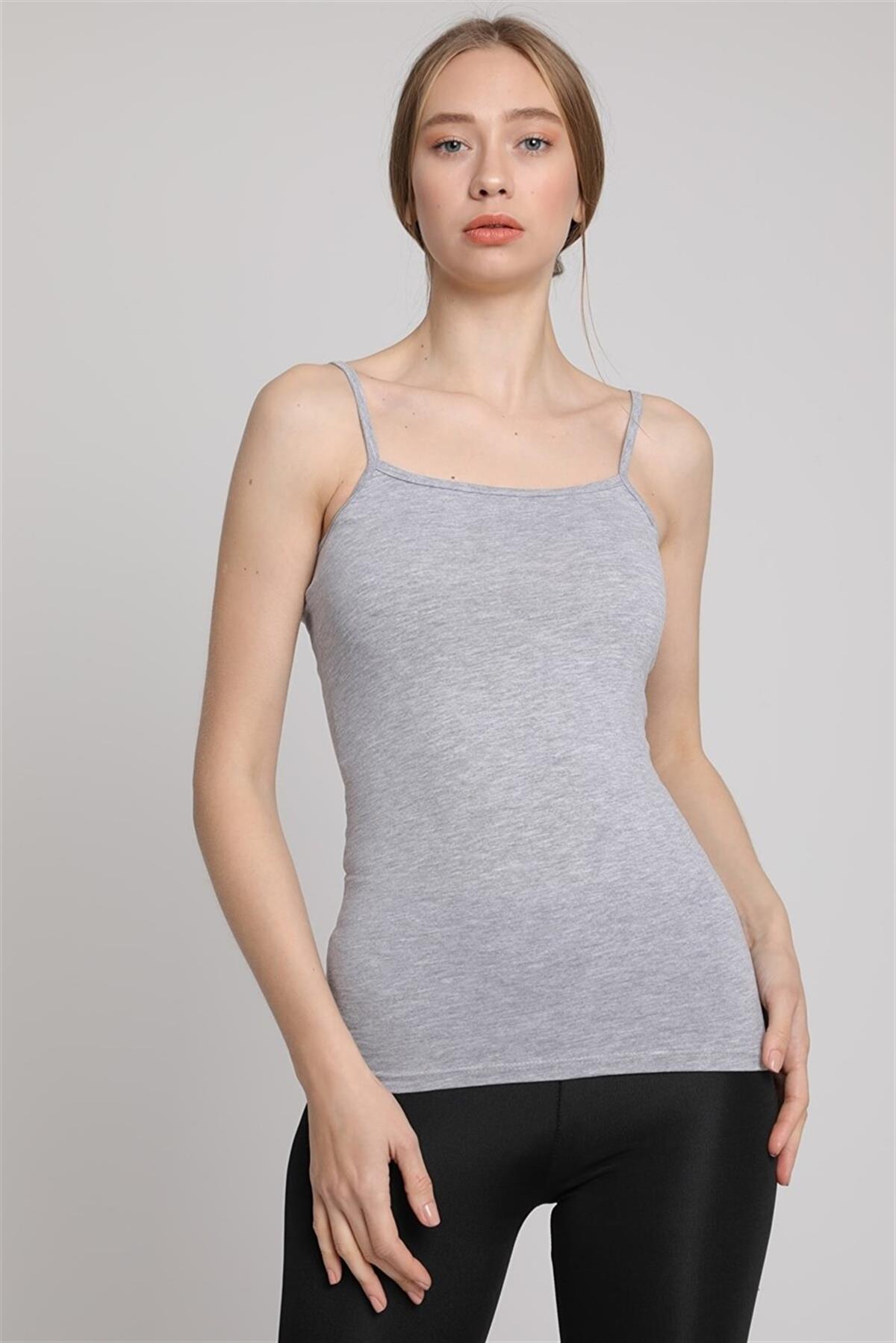Atlet, Fanila, BodyYıldız 2172 Likralı İp Askılı Bayan Atlet