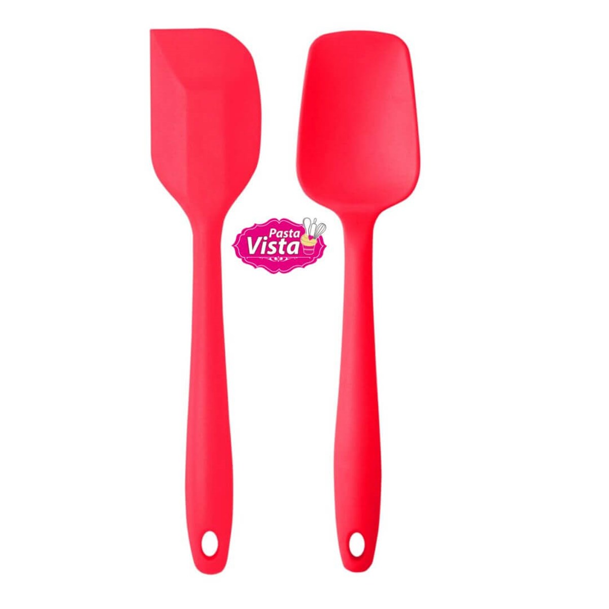 Silikon Saplı 2li Kaşık Spatula Set