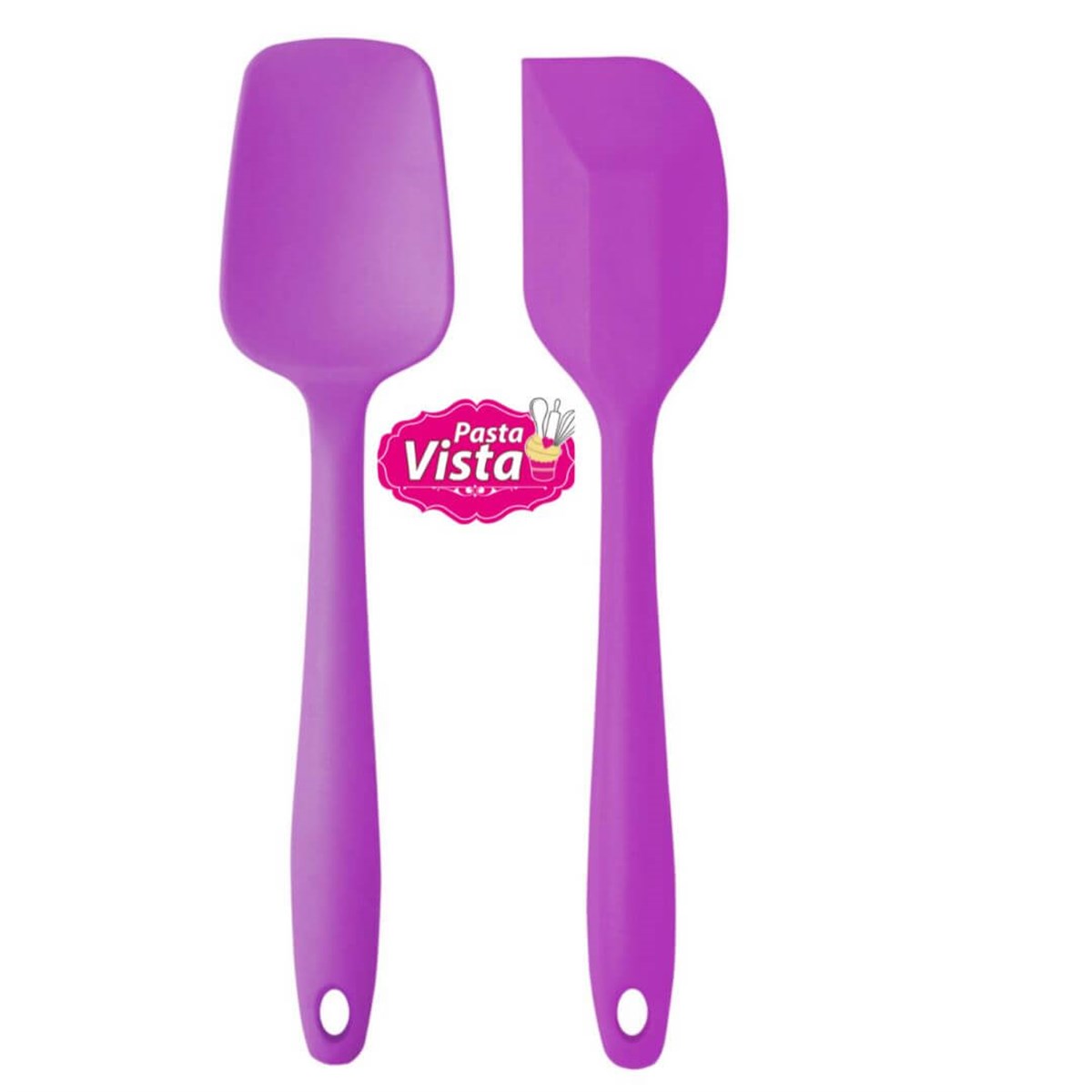 Silikon Saplı 2li Kaşık Spatula Set