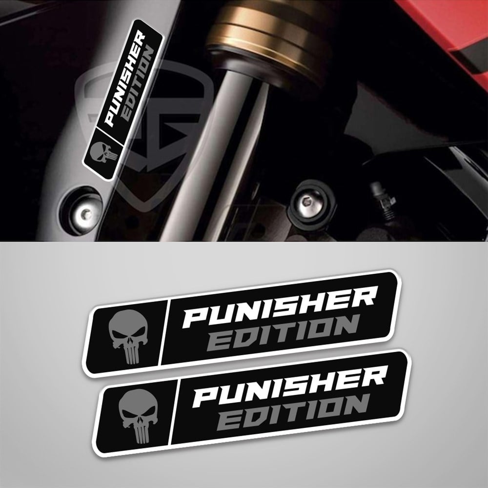 3D Gümüş Punisher Edition Sticker