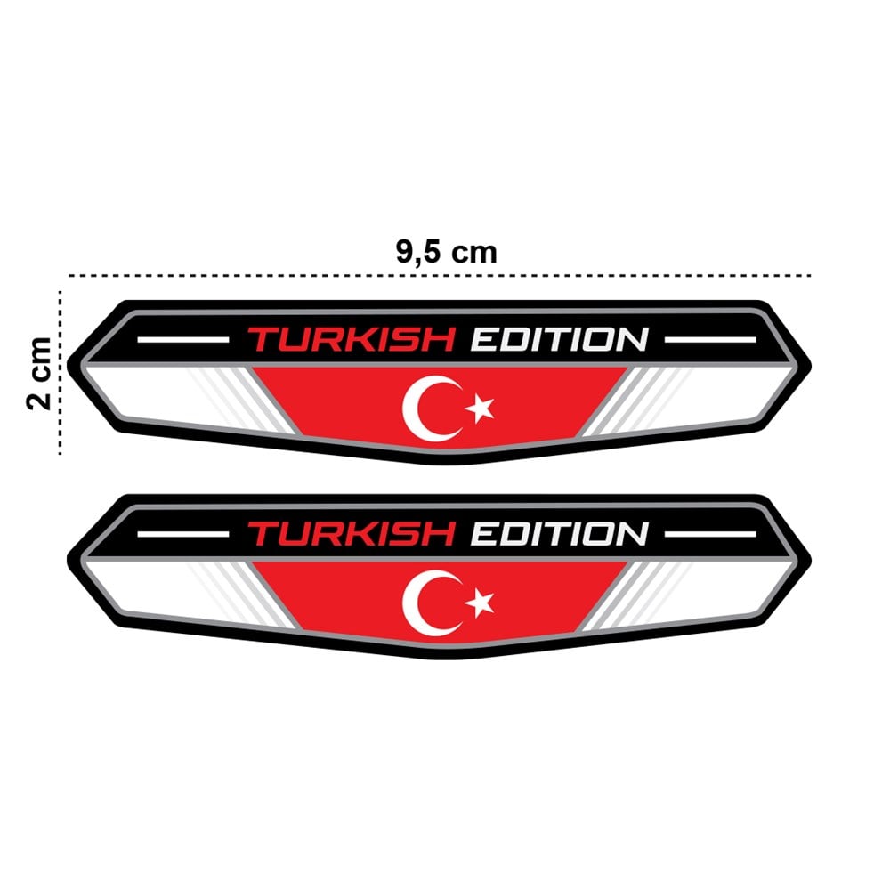 3D Motosiklet Çıkartma Etiket Sticker Turkish Edition