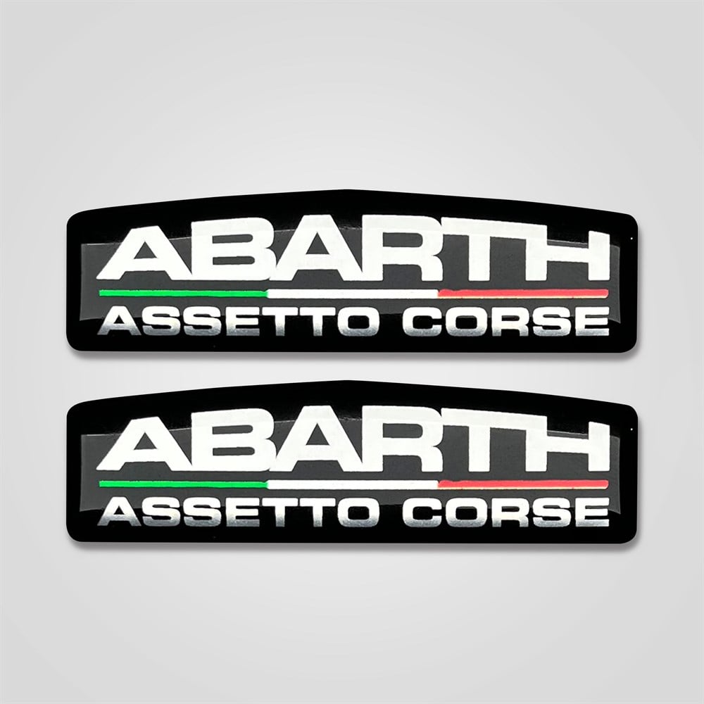 Abarth Araç 3D Gümüş Kabartmalı Etiket Sticker