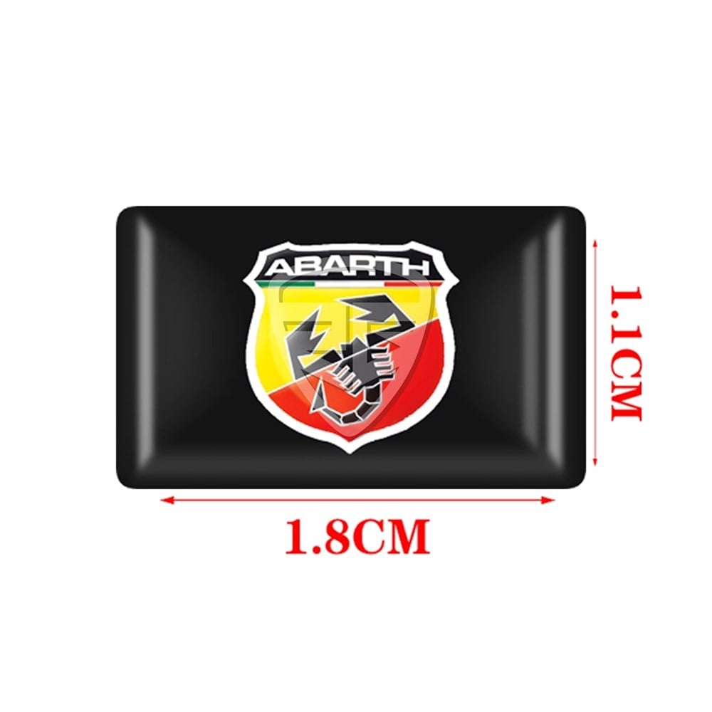 Abarth Fiat Dekoratif 3D Sticker 10 Adet