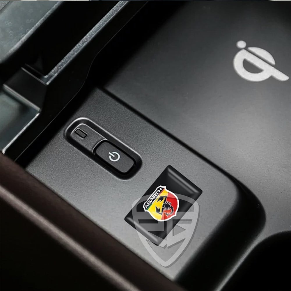 Abarth Fiat Dekoratif 3D Sticker 10 Adet