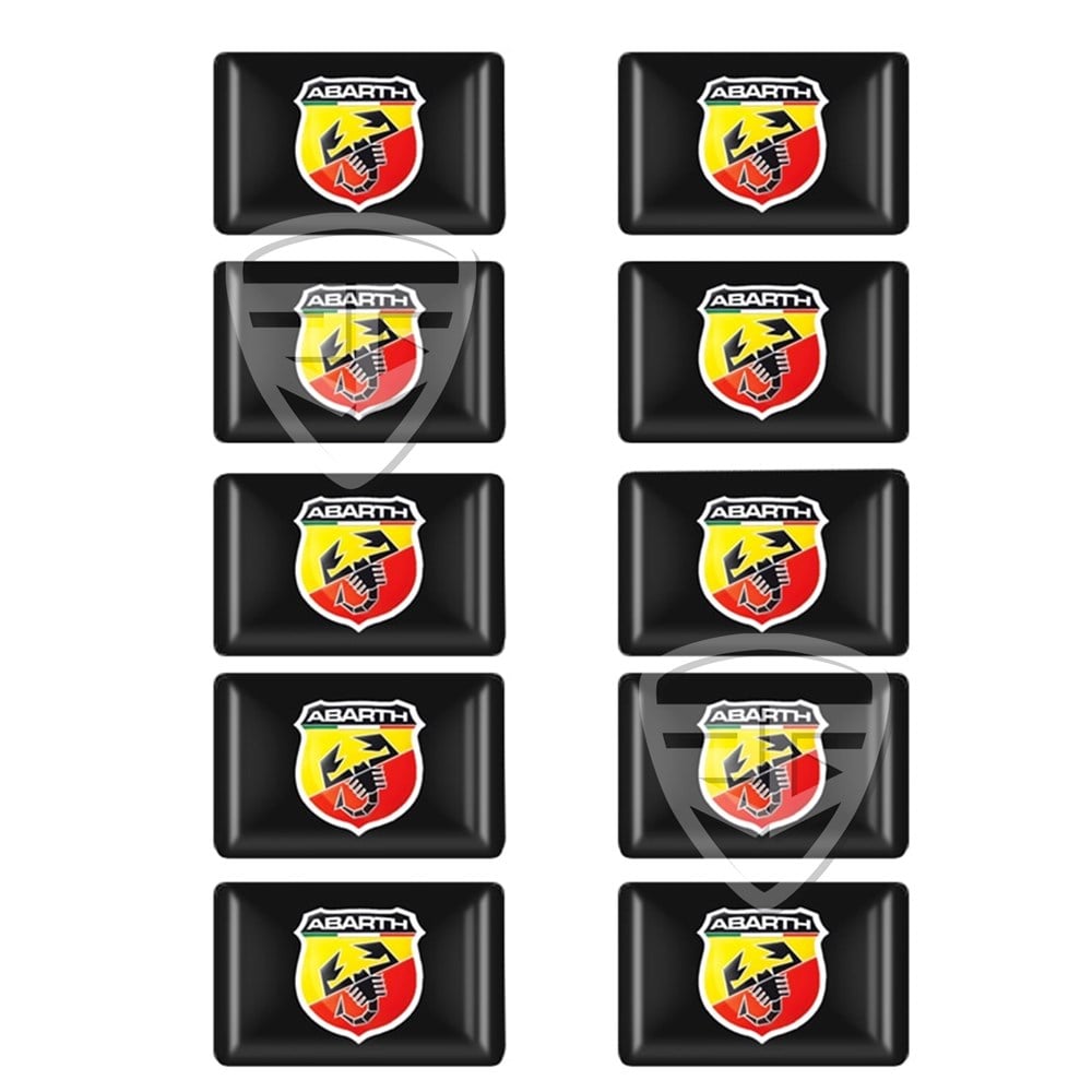 Abarth Fiat Dekoratif 3D Sticker 10 Adet